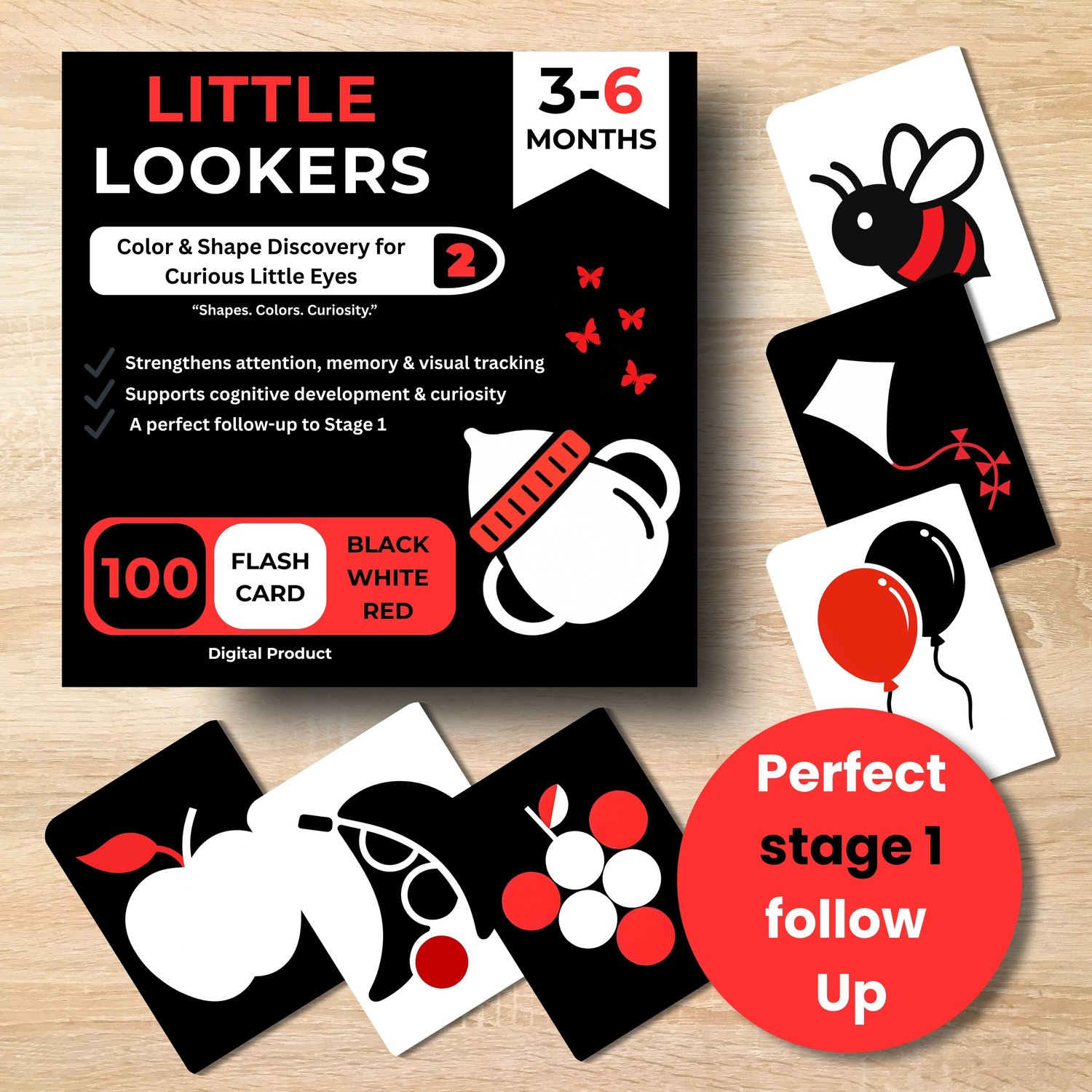 Little Lookers Series – Stage 2: Shapes • Colors • Curiosity (3–6 Months)