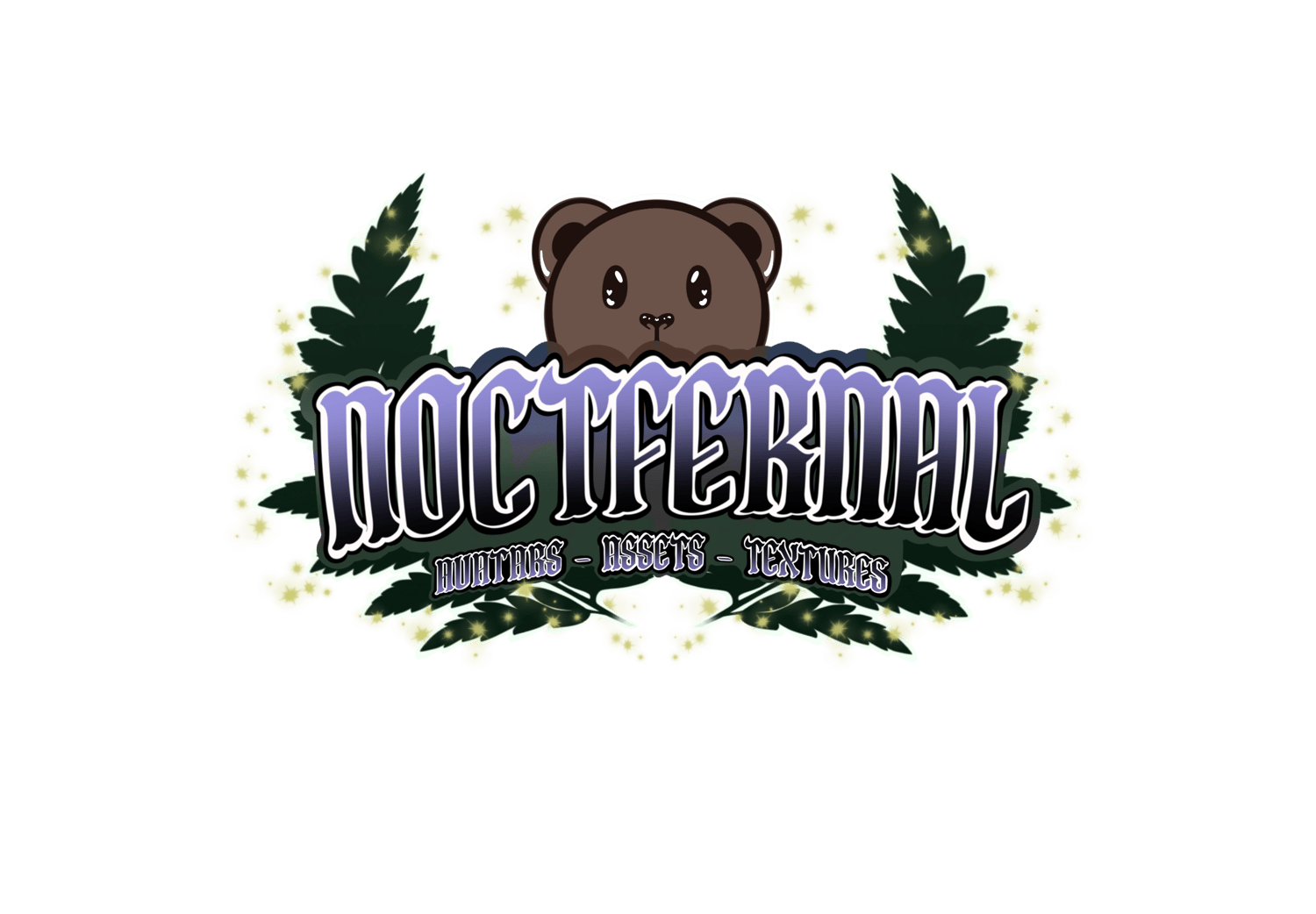 logo containing the name noctfernal, and brand descriptors including virtual reality, 3D assets and avatars