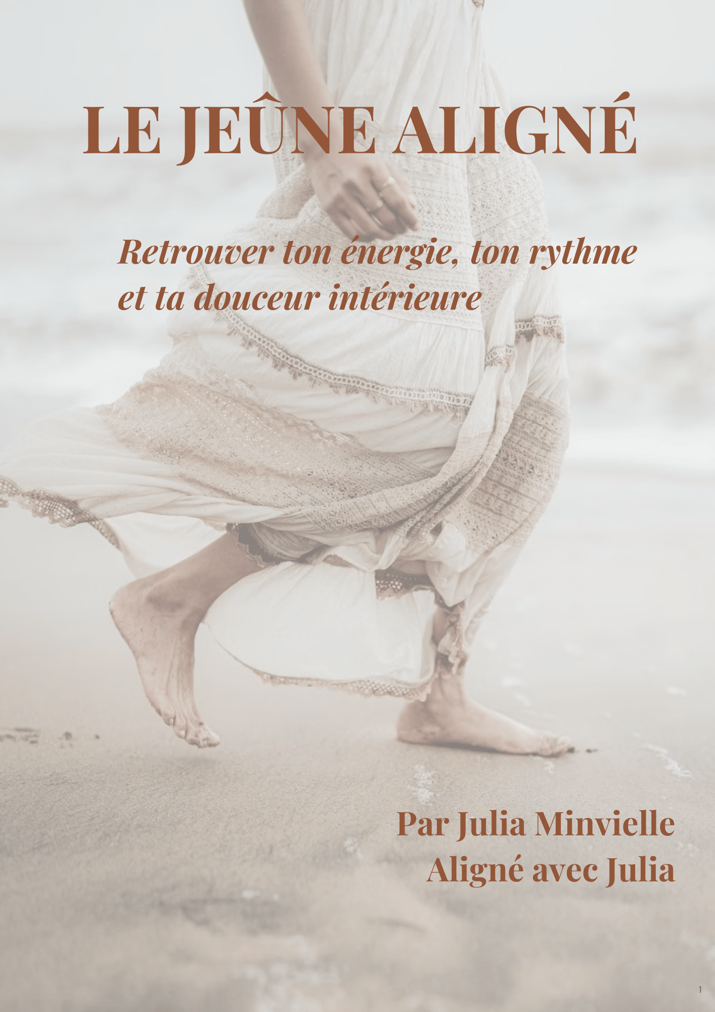 Couverture de l’ebook “Le Jeûne Aligné”, un guide de jeûne doux et féminin pour les femmes et les mamans, bien-être, énergie et alignement.