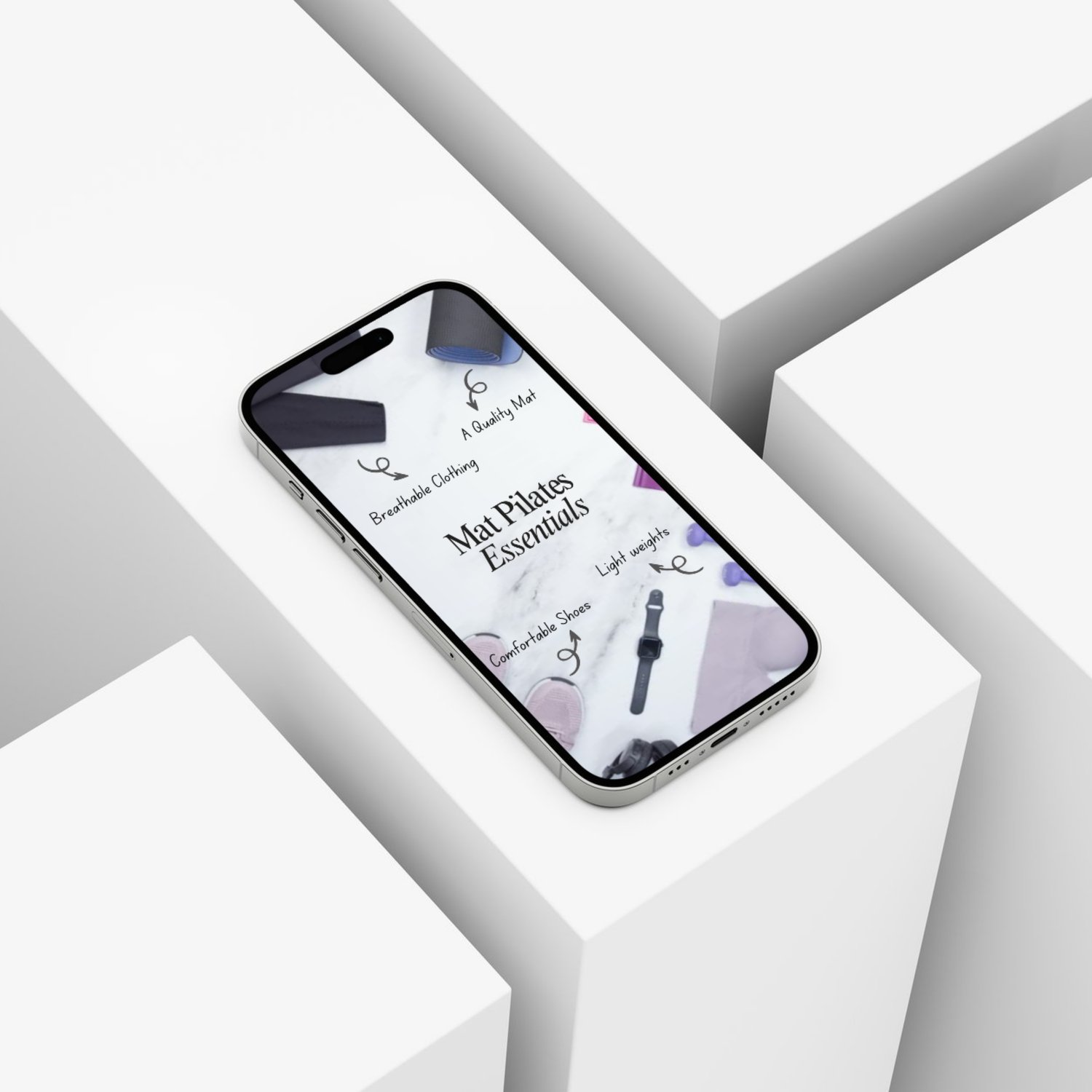 Editable Pilates instructor reels pack for Instagram, Pinterest, TikTok, and Facebook.