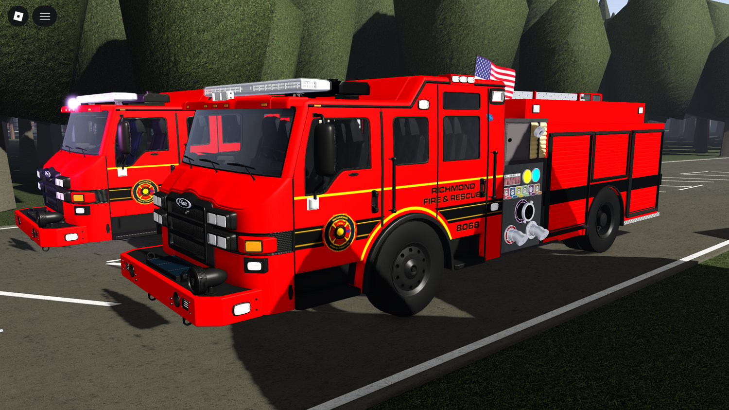 Fire engine with working sirens Roblox