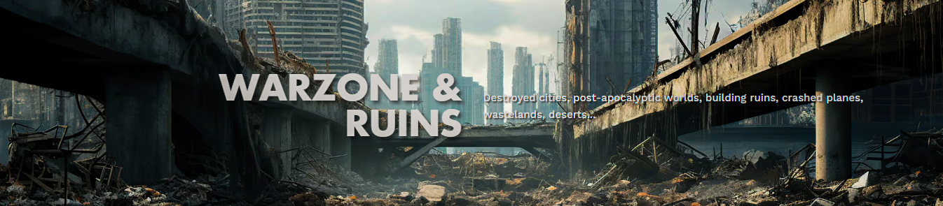 warzone and ruins