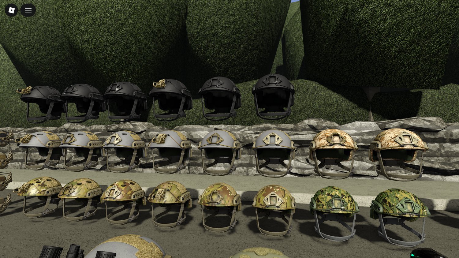 military helmet pack roblox