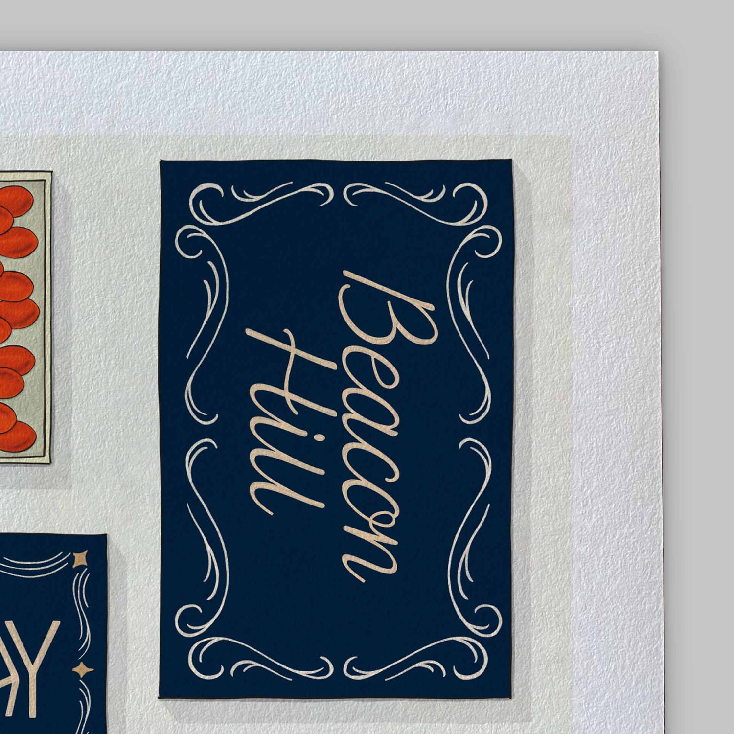 A close-up of the slight texture in this high-quality giclee art print.