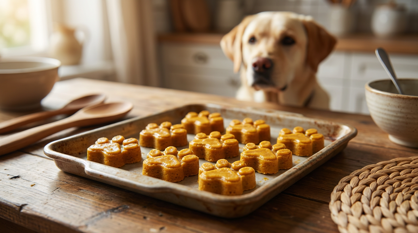 Golden Pumpkin Paw-Print Soft Chews for Dogs