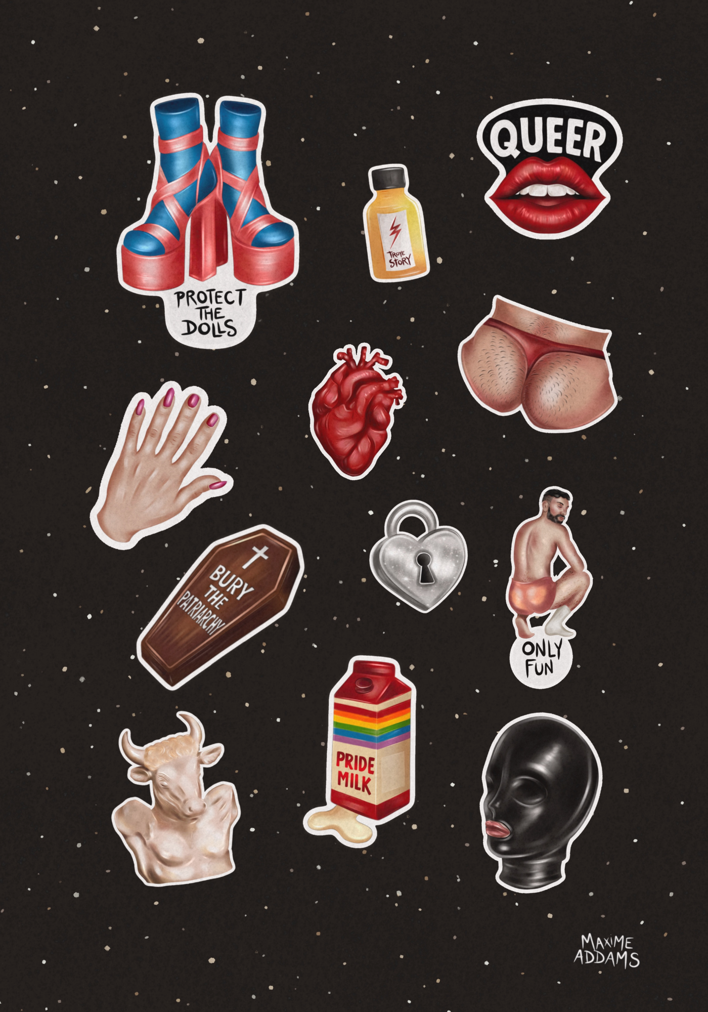 Affiche Queer art Maxime June