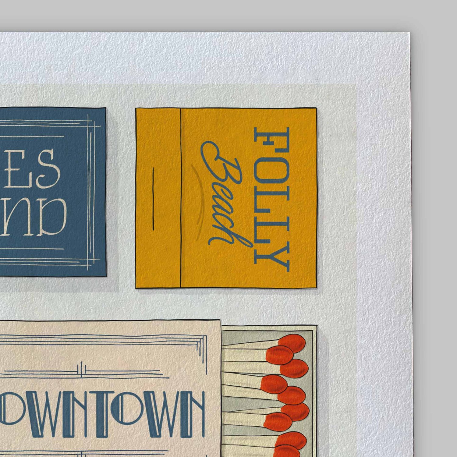 A close-up of the slight texture in this high-quality giclee art print.