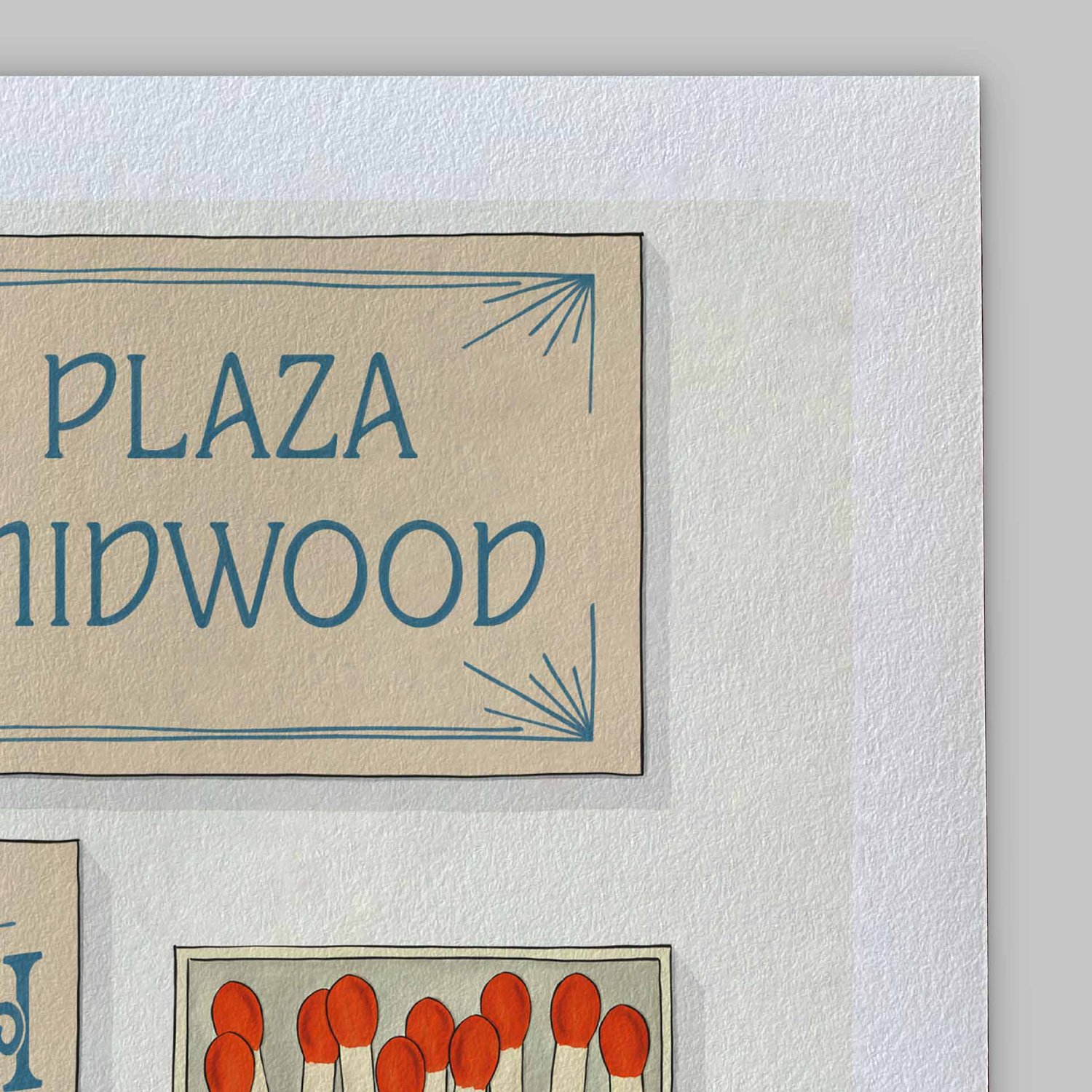 Charlotte Neighborhoods Matchbox Art Print - Sand and Sea