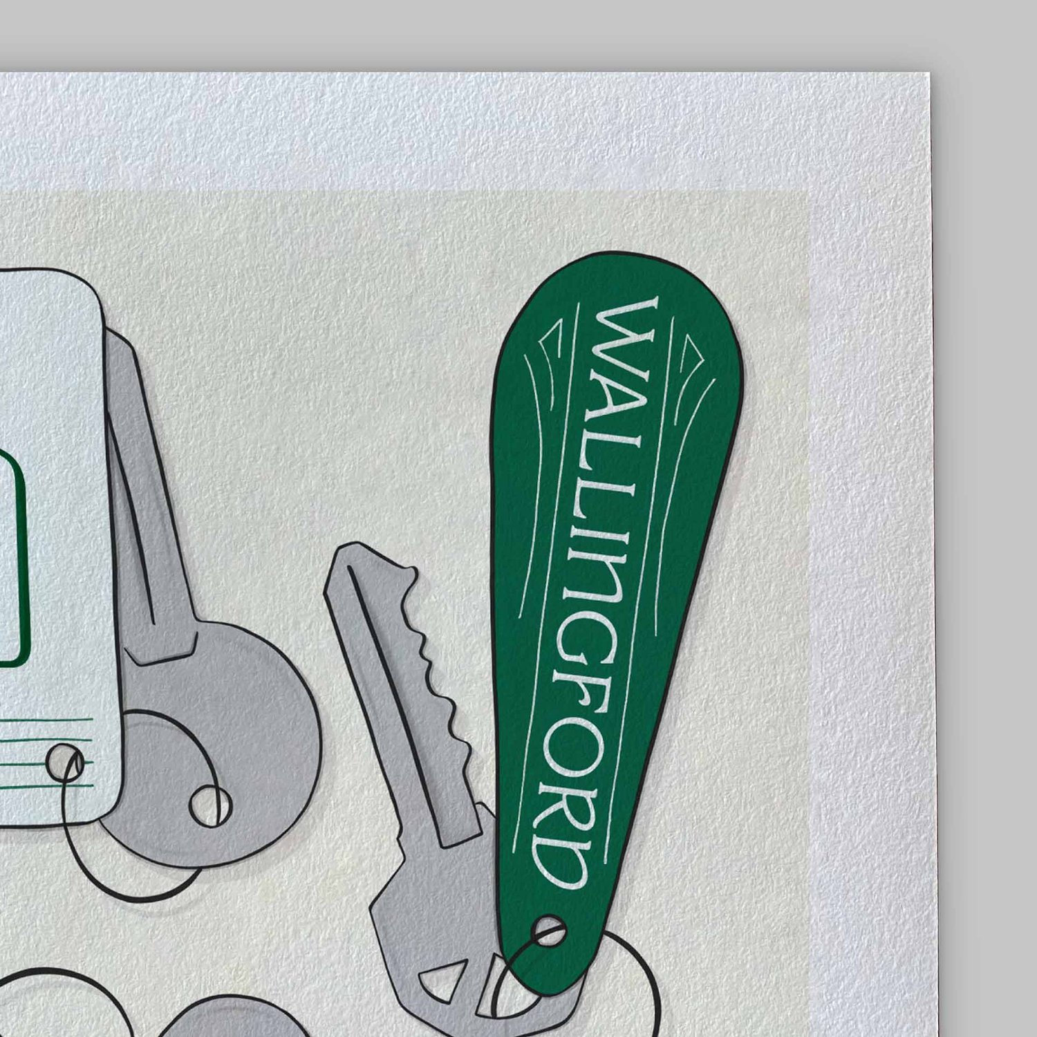 A close-up of the slight texture in this high-quality giclee art print.