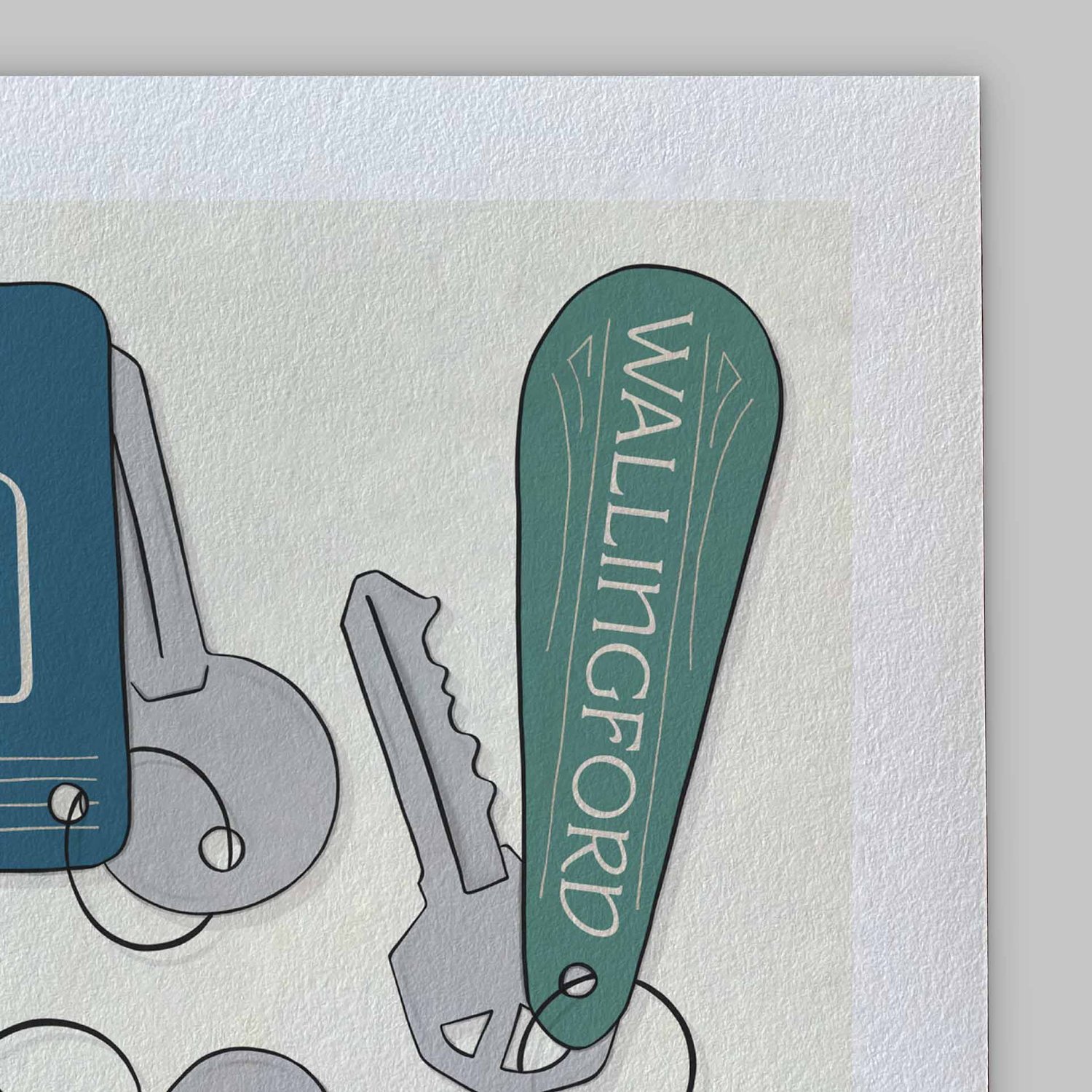 A close-up of the slight texture in this high-quality giclee art print.