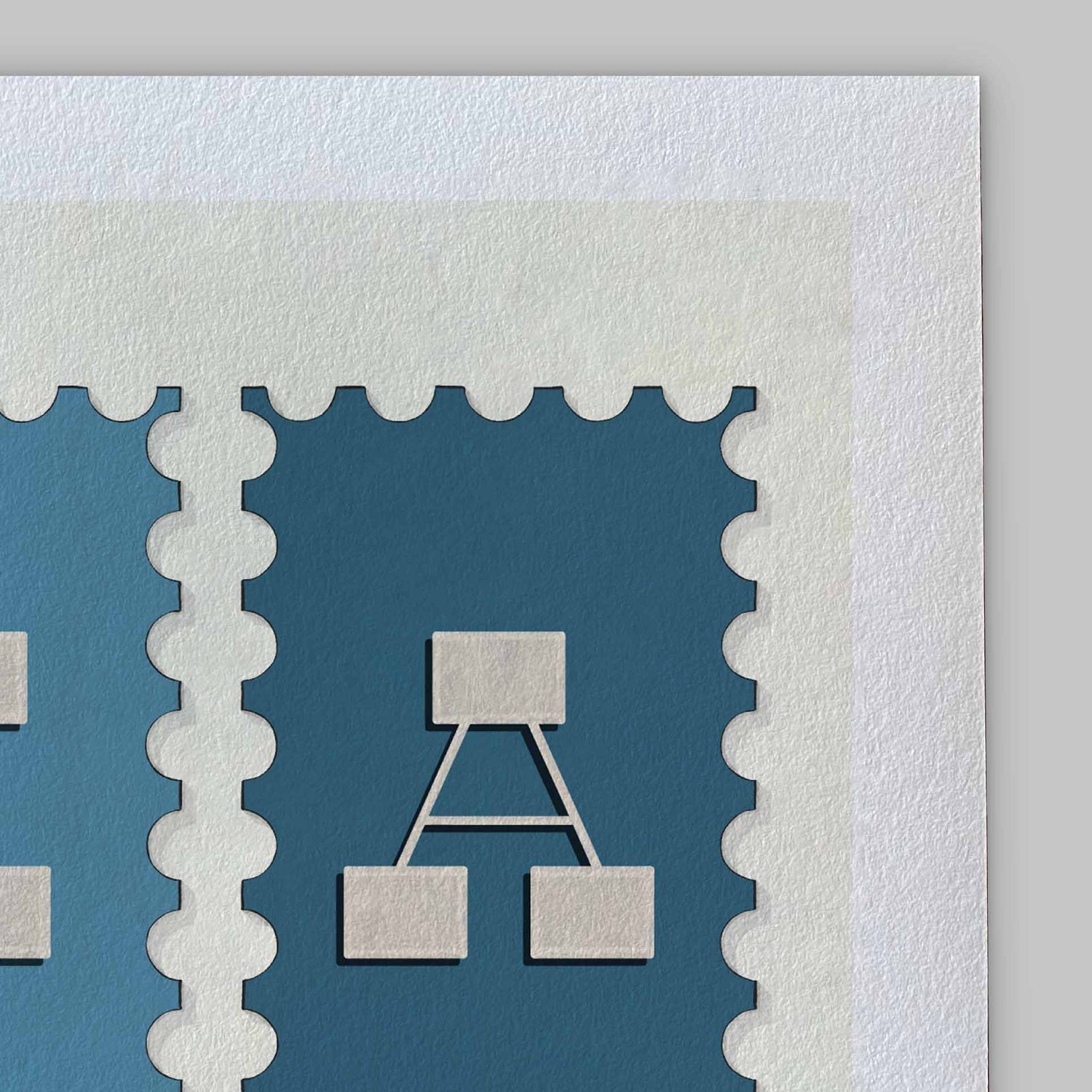 A close-up of the slight texture in this high-quality giclee art print.