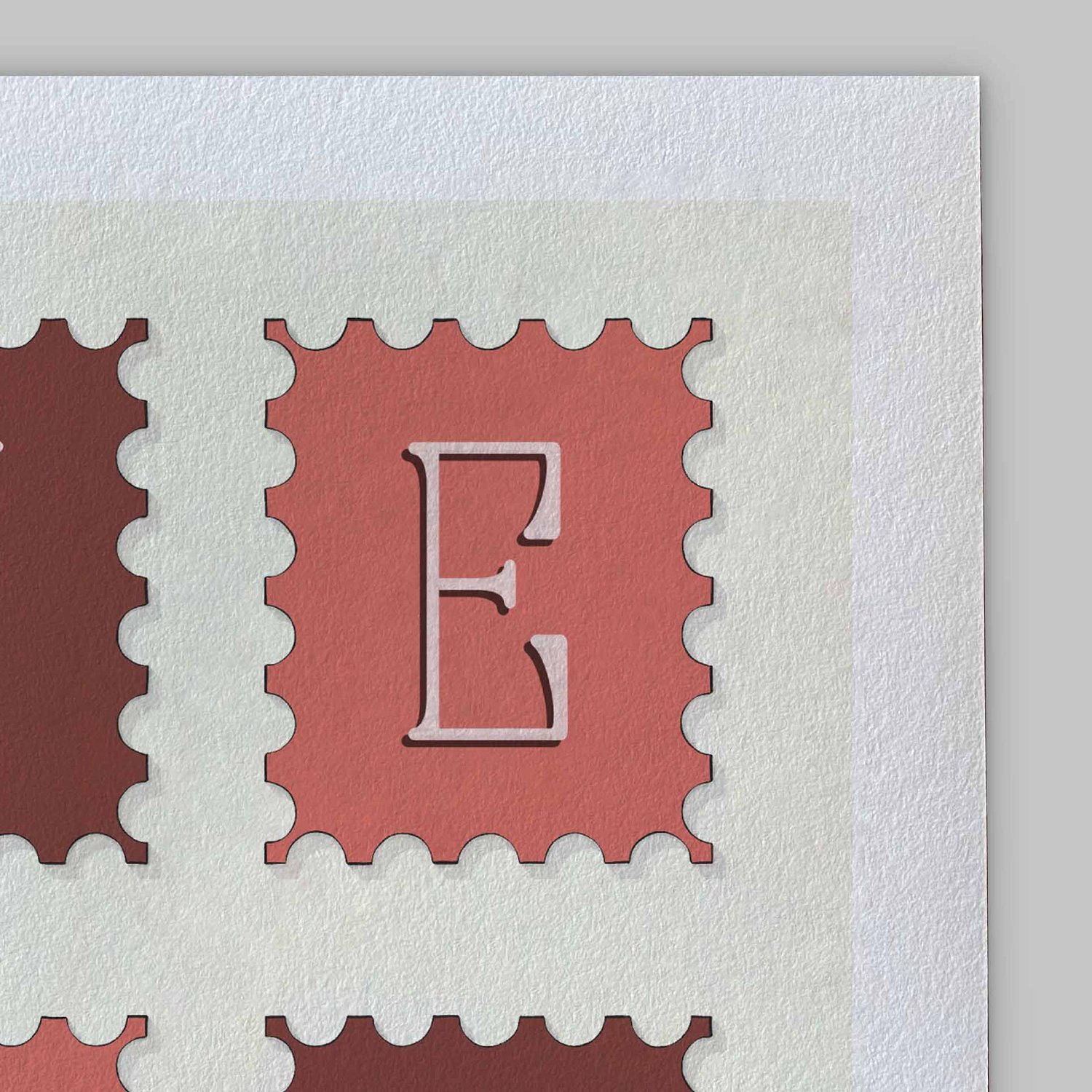 A close-up of the slight texture in this high-quality giclee art print.