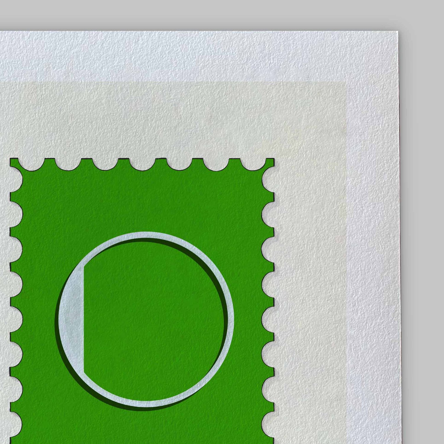 A close-up of the slight texture in this high-quality giclee art print.
