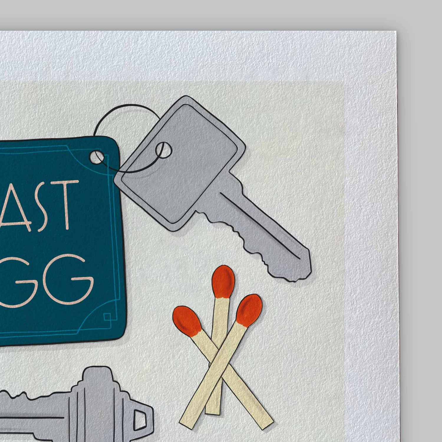 A close-up of the slight texture in this high-quality giclee art print.
