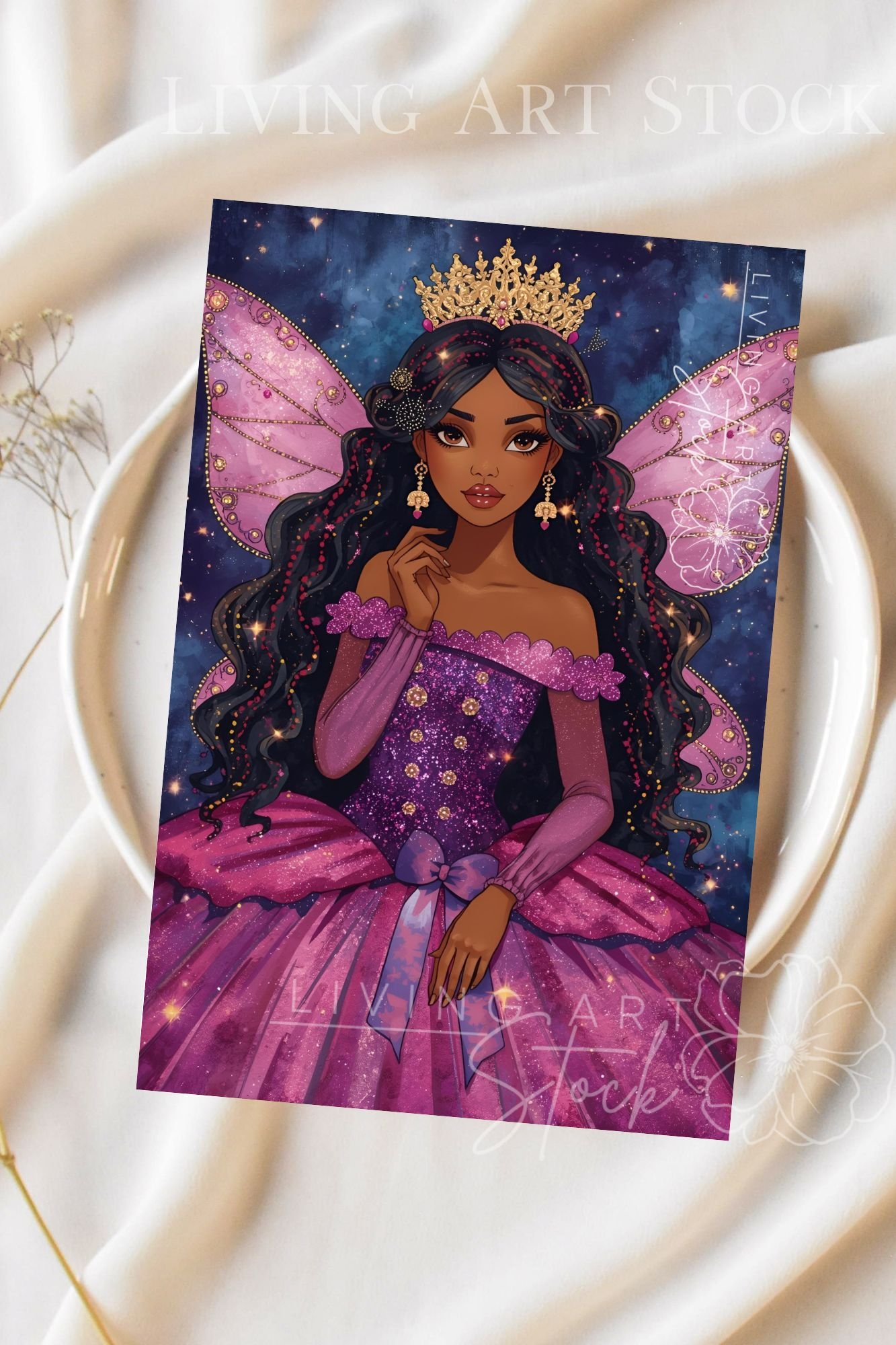 Fantasy art card illustration