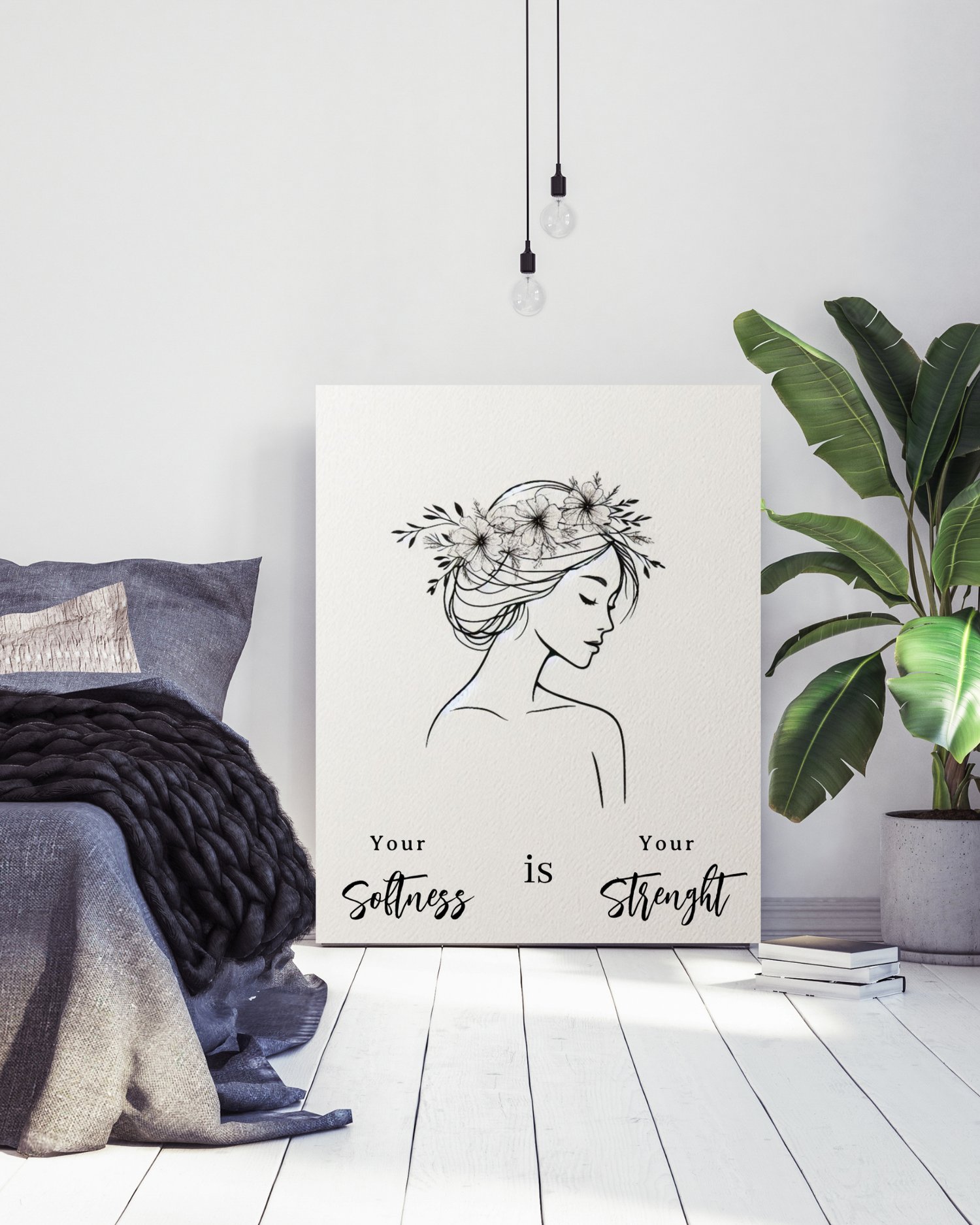 motivational art,minimalist art,drawn sketch,woman  portrait,wall art