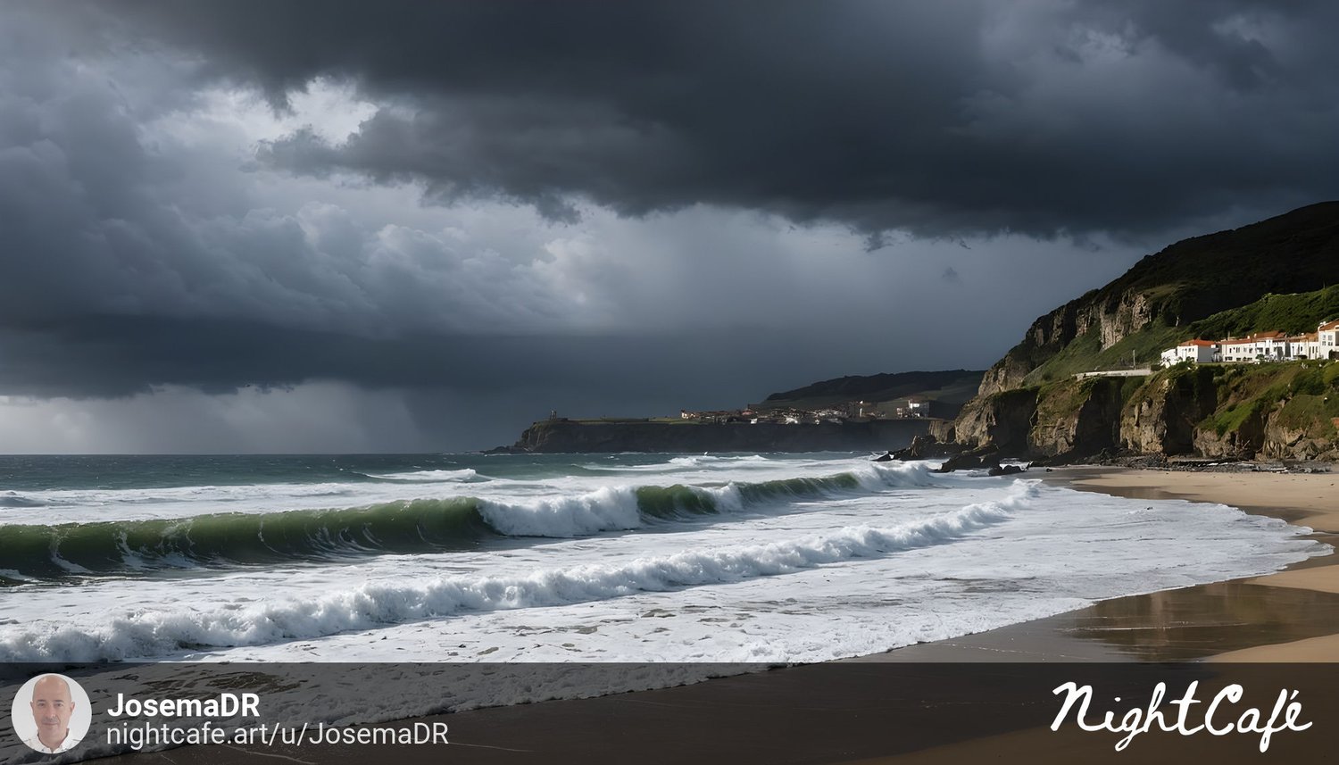 The storm is trying to reach Suances