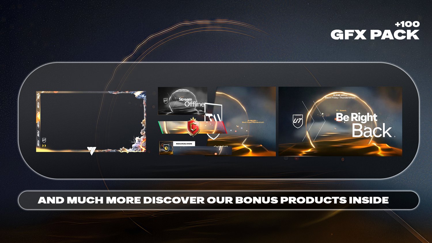 FC26 Thunderstruck Twitch and YouTube banner design preview