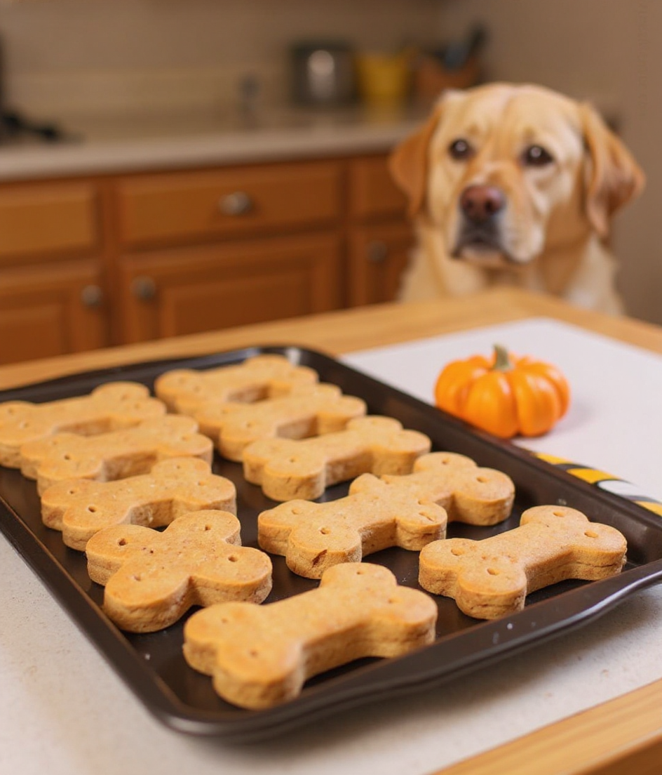 Homemade Pumpkin Dog Cookies