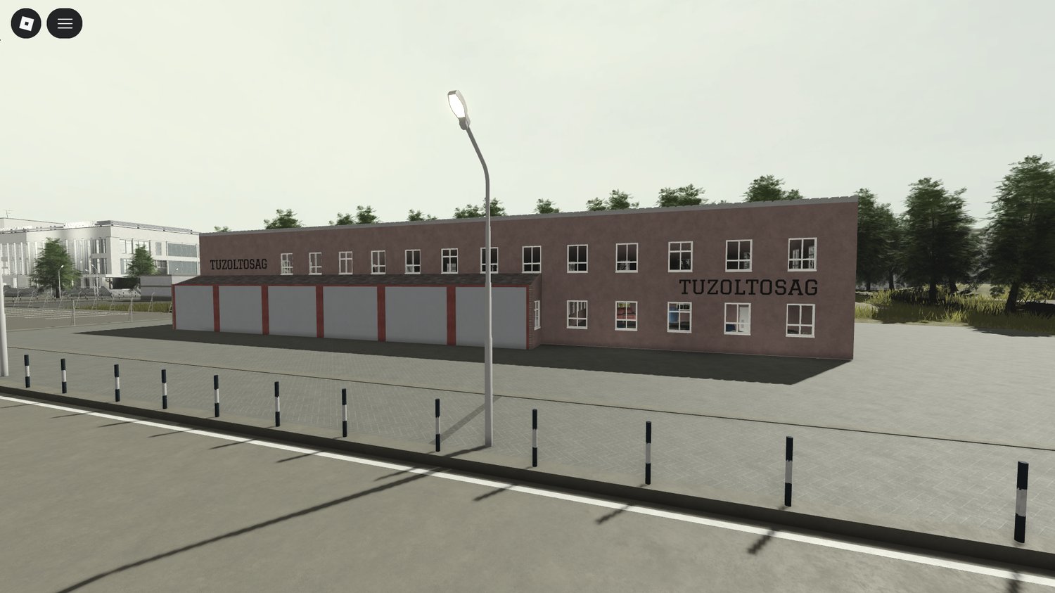 detailed town square inspired by ussr architecture
