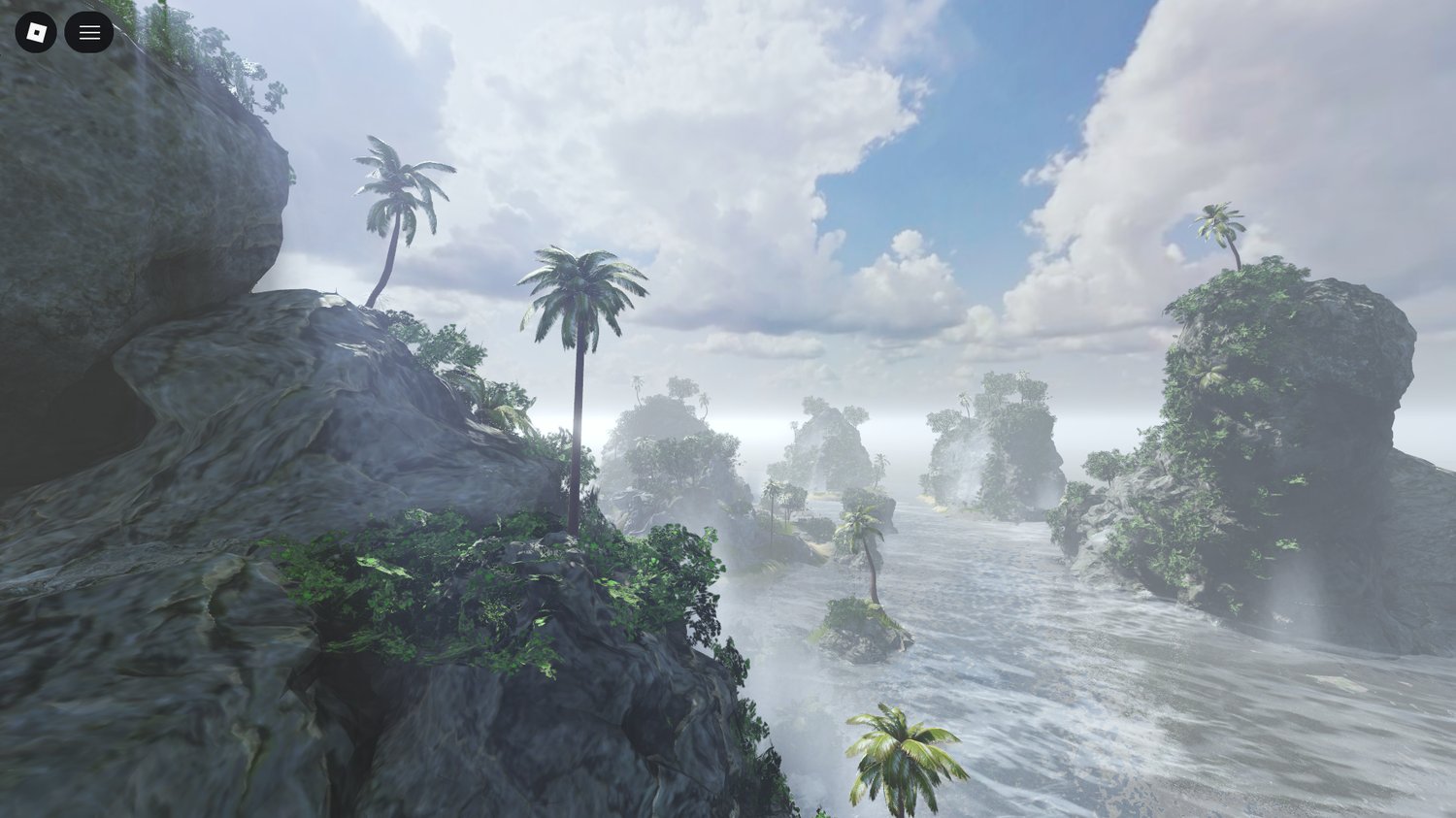 wide ocean area connecting several natural islands