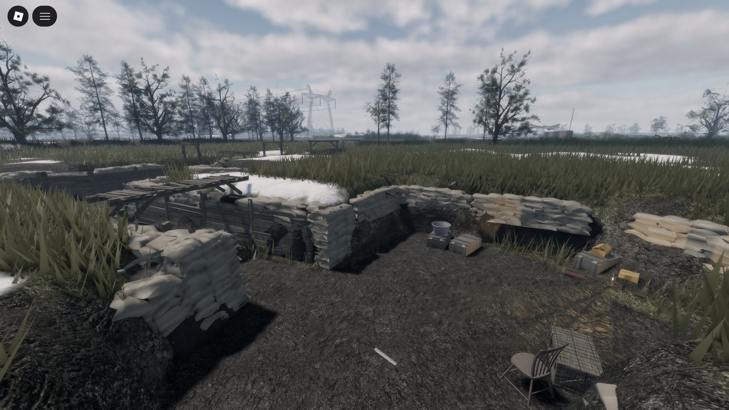 vehicles placed across conflict style environment
