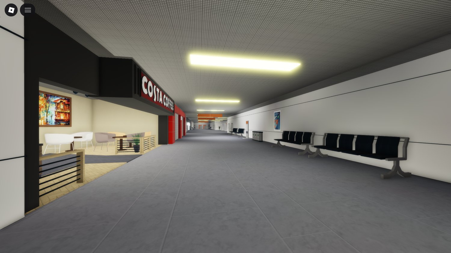 gate area inside warsaw international lotnisko