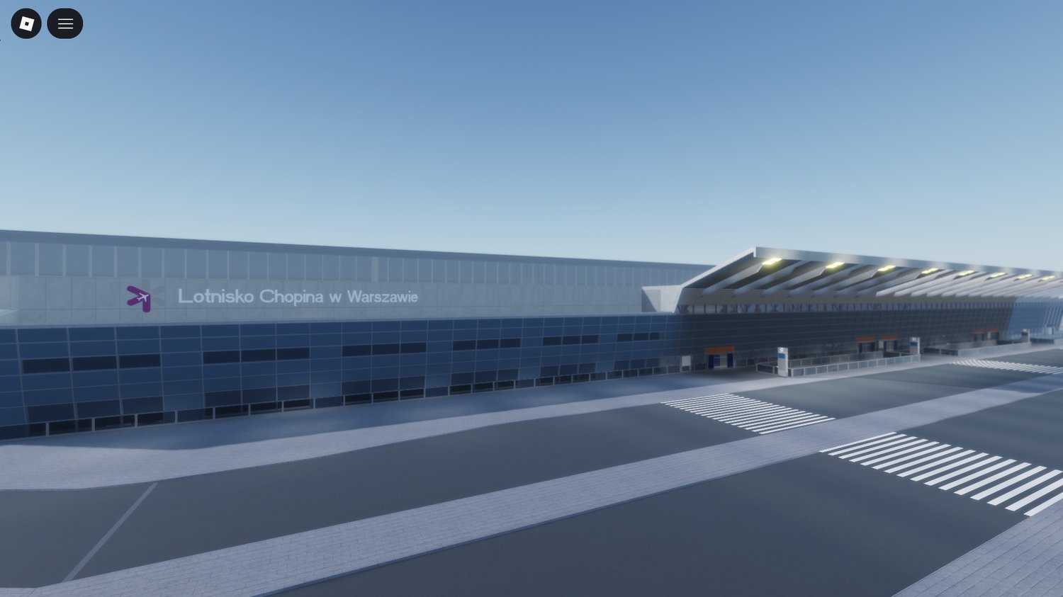 check in and interior zones of realistic airport