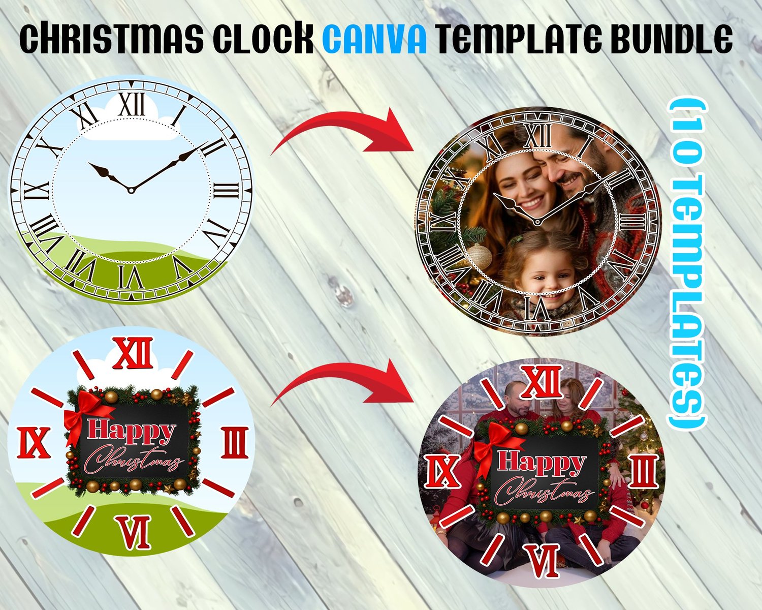 christmas clock template holiday canva design clock photo frame christmas countdown template drag and drop canva christmas frames canva editable holiday design christmas png frame holiday card template clock collage canva