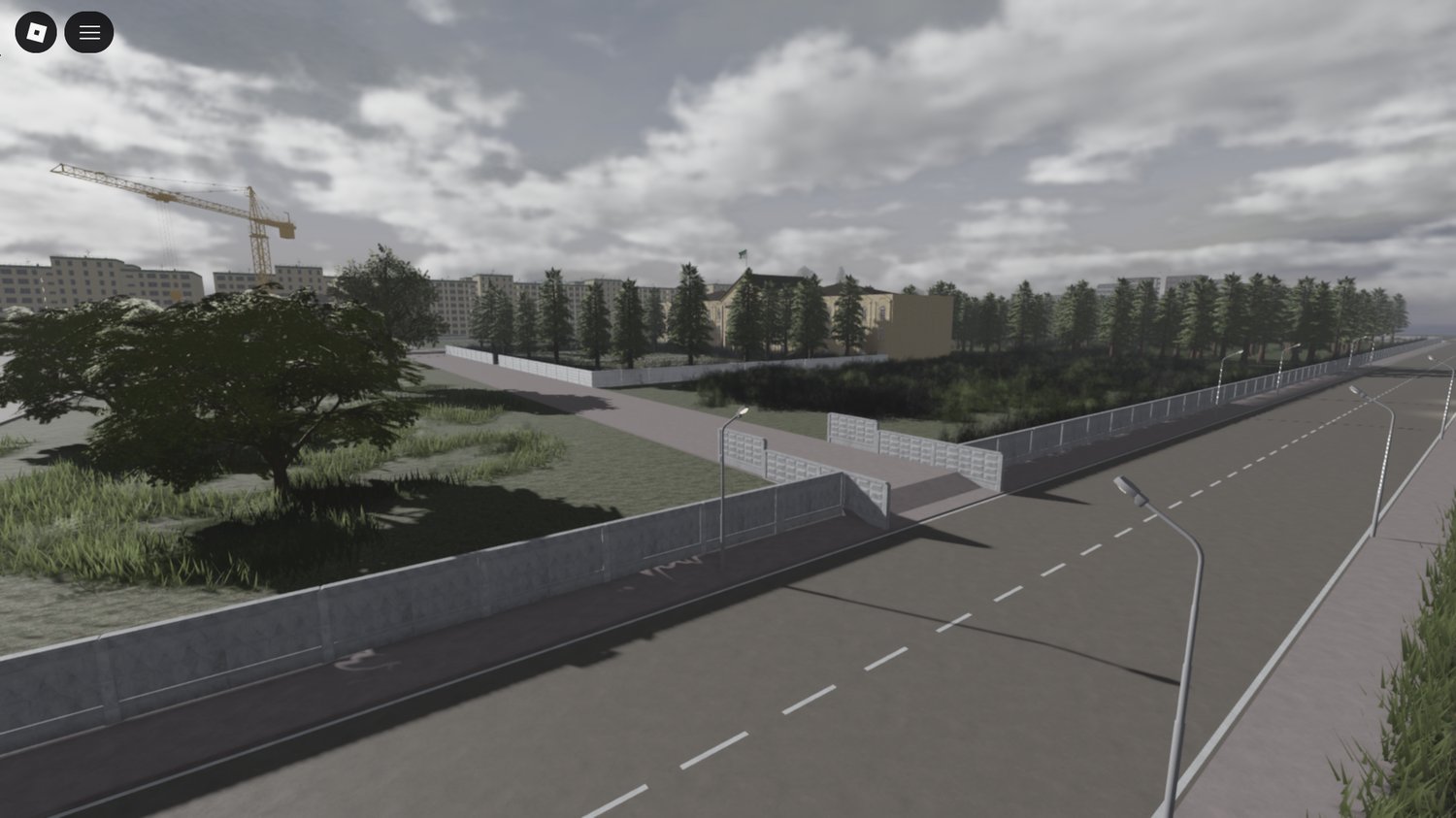 central square area in grozny style environment