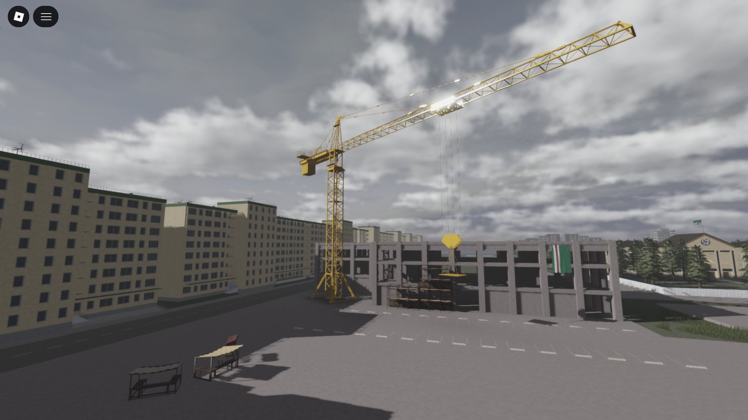 street level view of grozny inspired terrain
