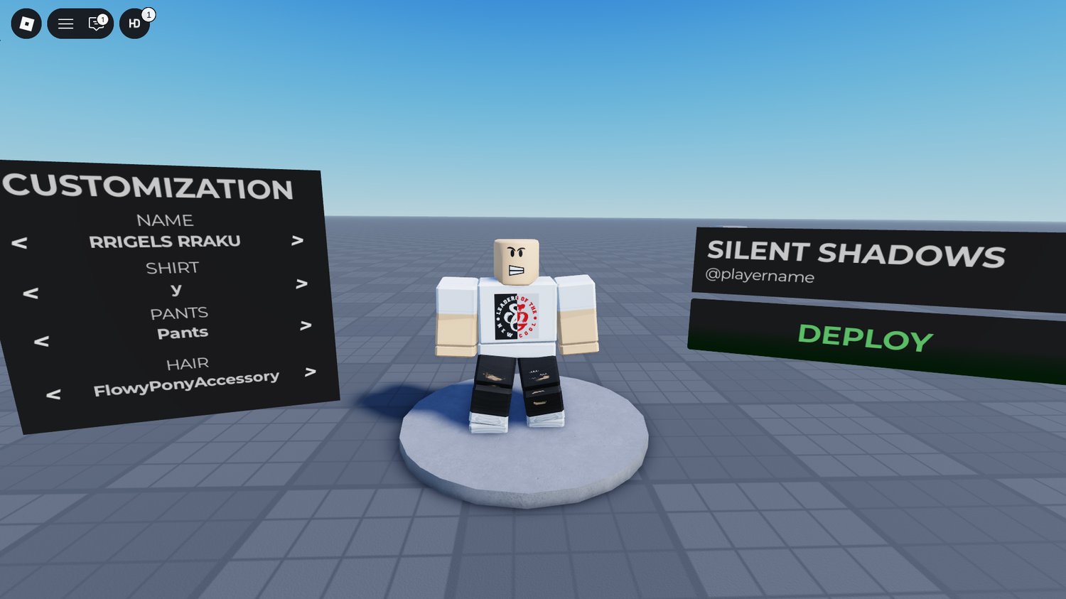 hair picking options inside customization ui