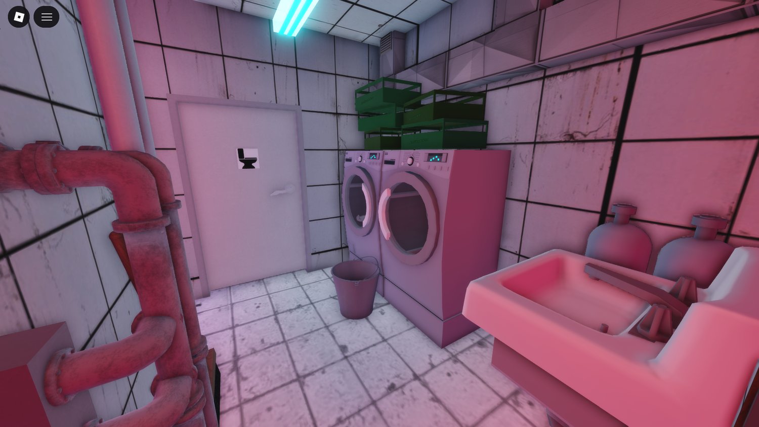 restaurant area inside cyberpunk motel showcase