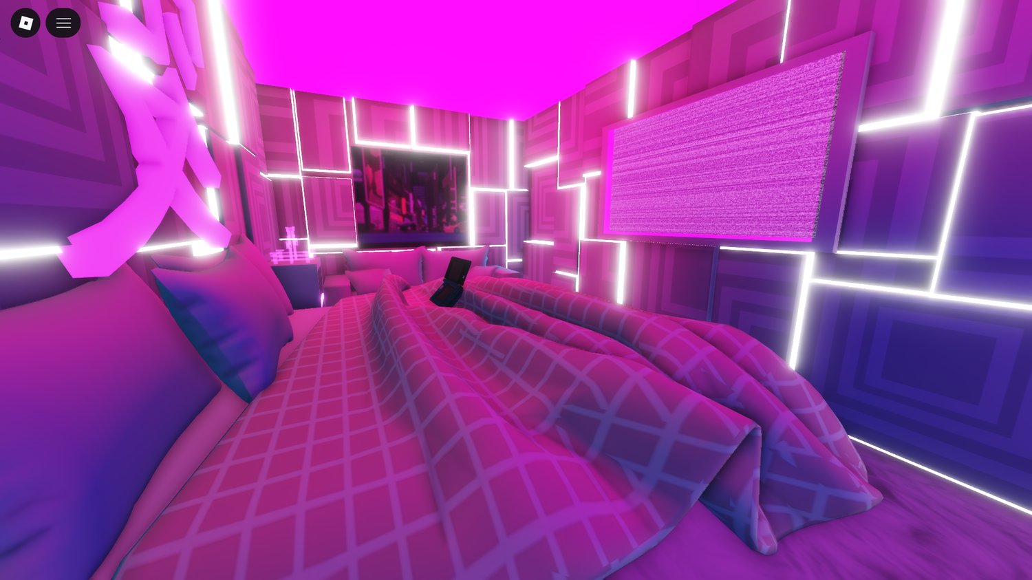 player exploring motel room interiors