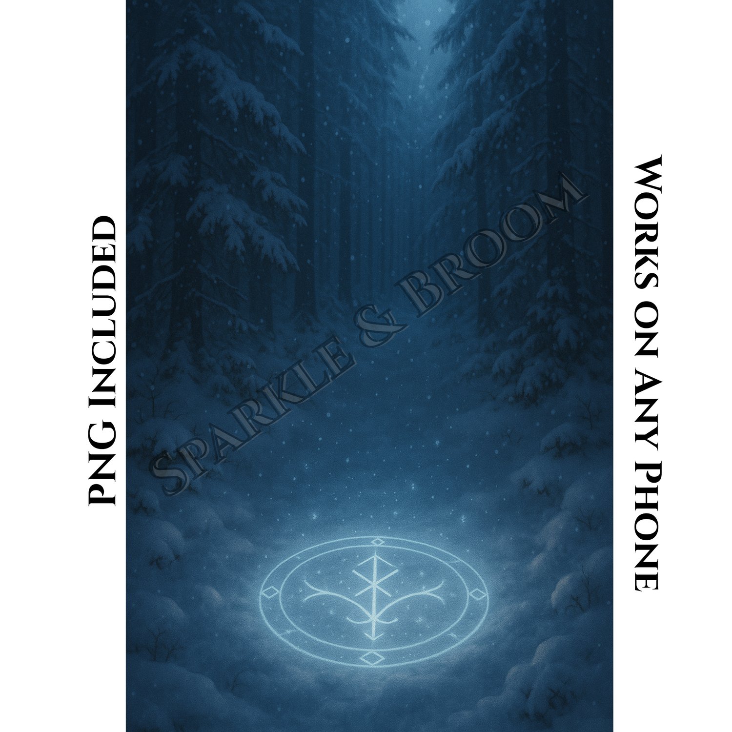 Winter Witch’s Blessing Phone Wallpaper | Frost Sigil Lock Screen - Payhip