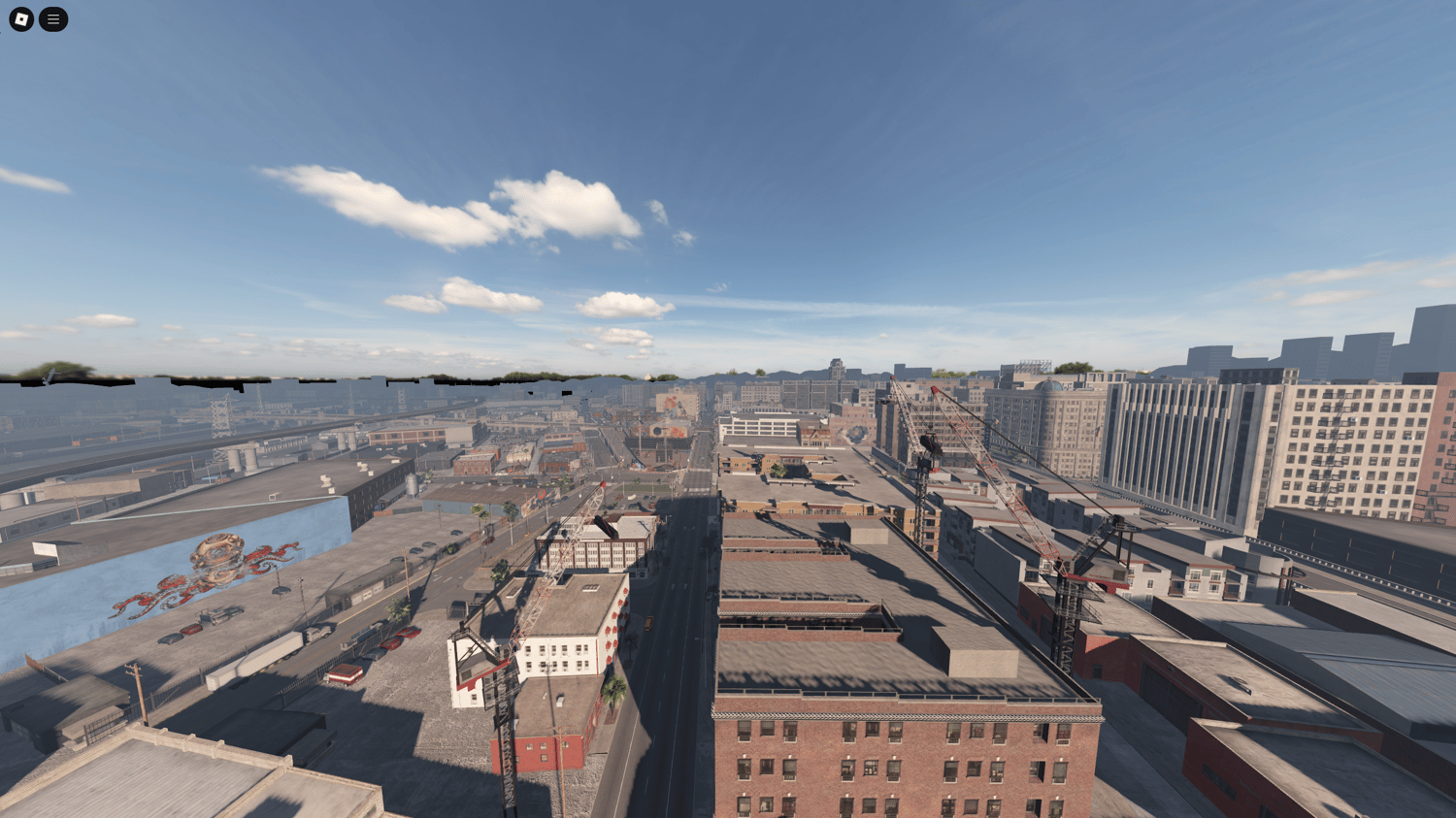 Wide road network for Roblox driving and vehicle gameplay