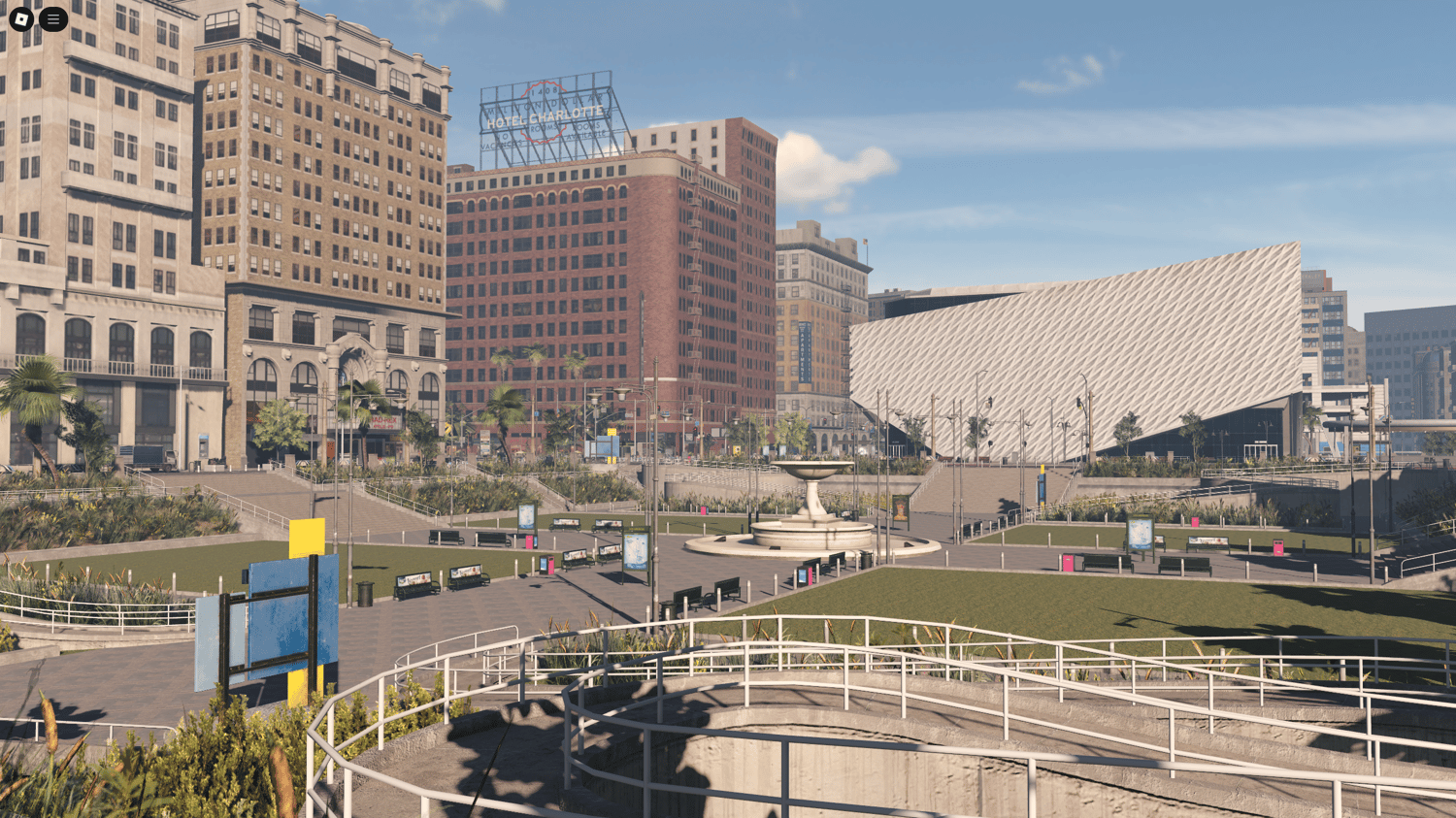 Functional minimap UI used in the Los Angeles city map