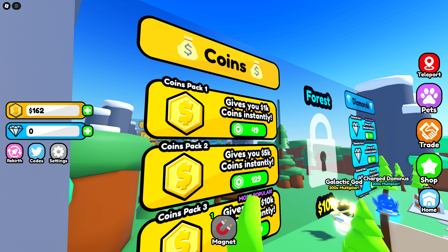 Monetization-ready perks shown in Roblox simulator