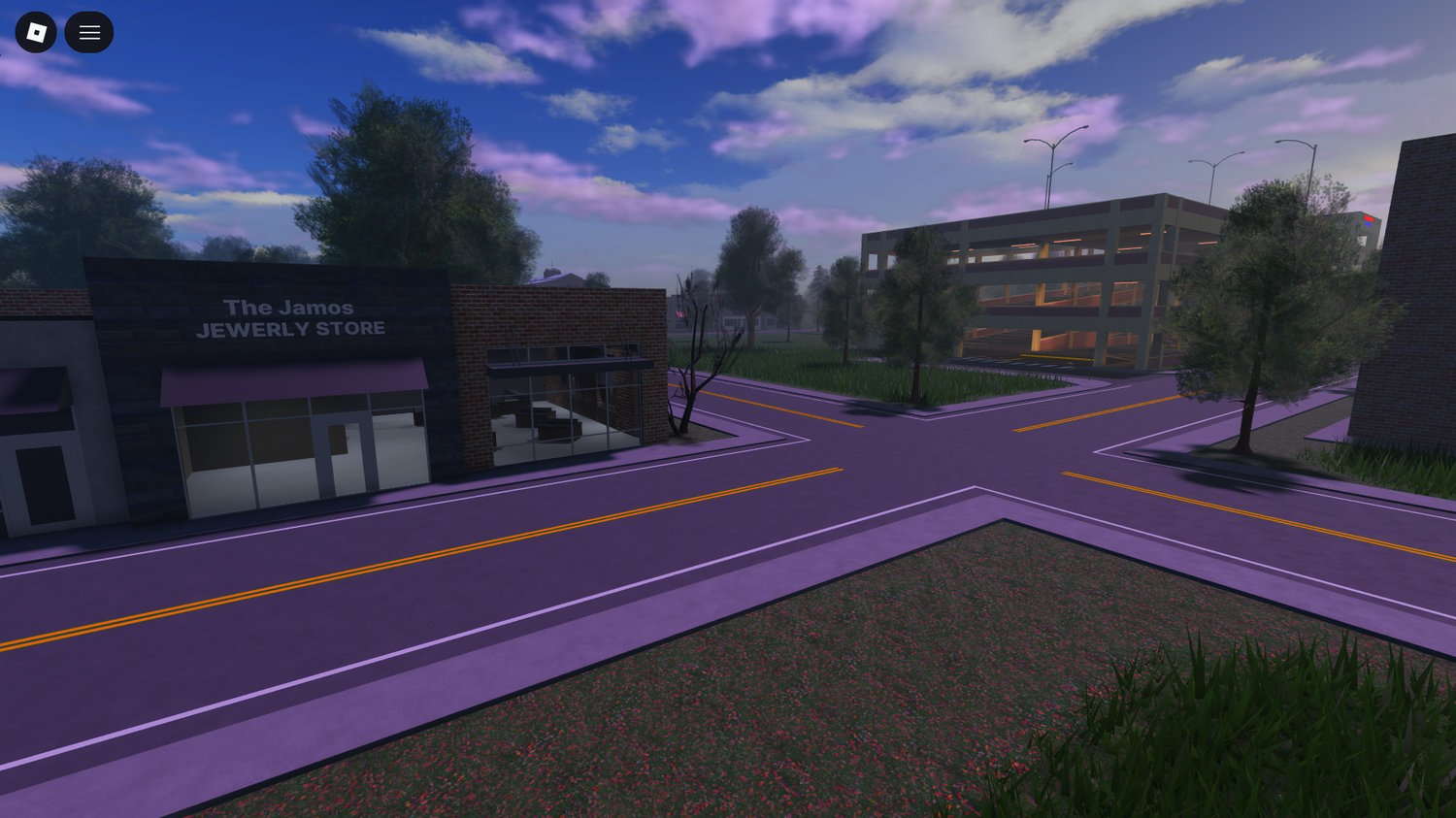Roblox town map with police, fire, and sheriff units