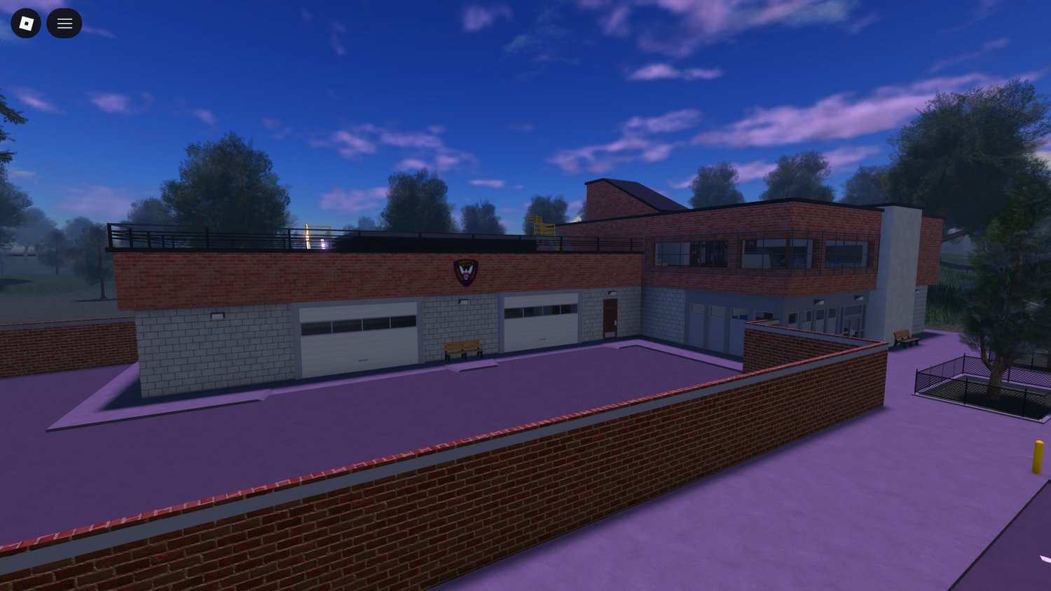 Fire department responding to automatic fire system in Roblox