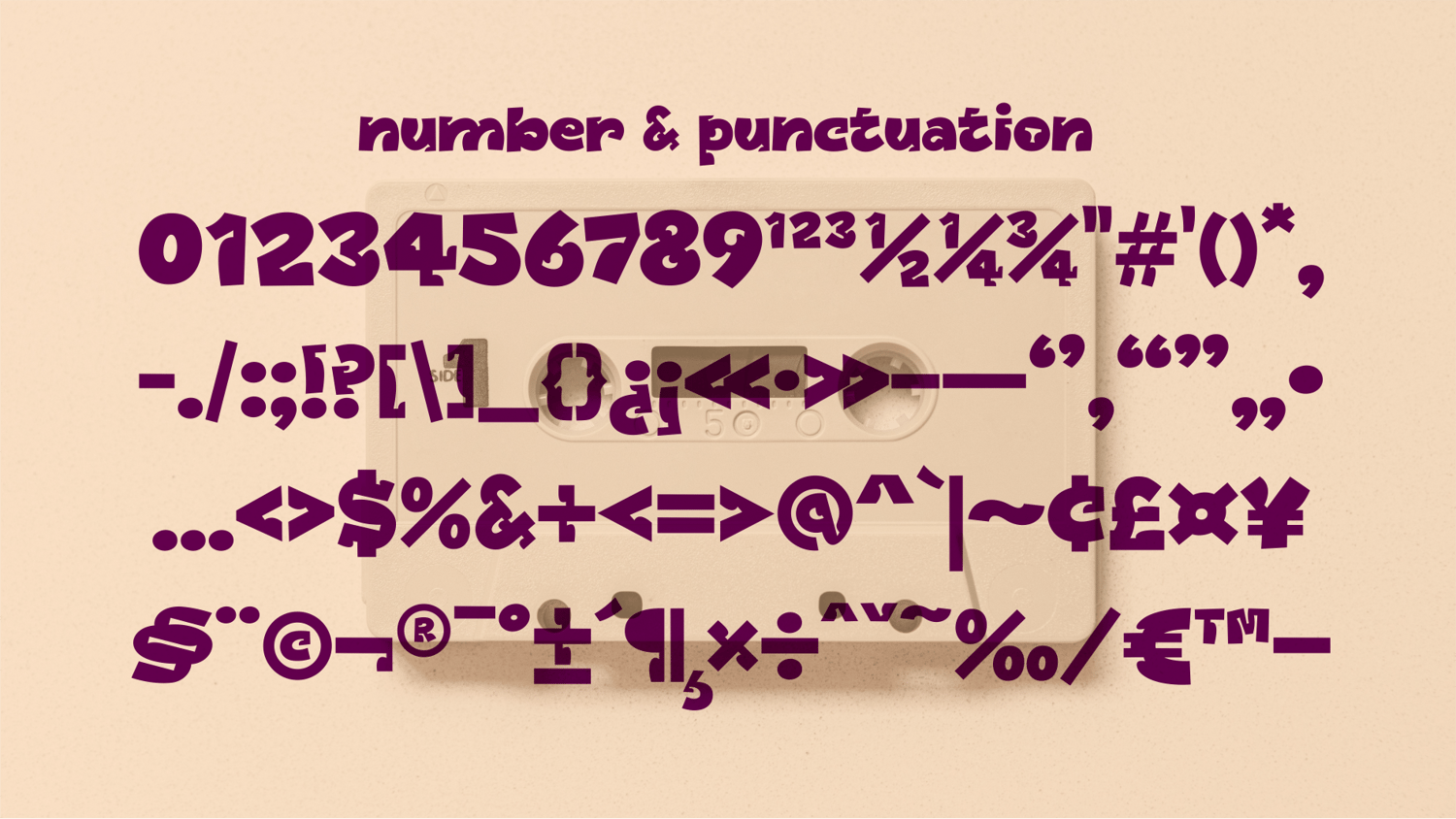 numbers & punctuation