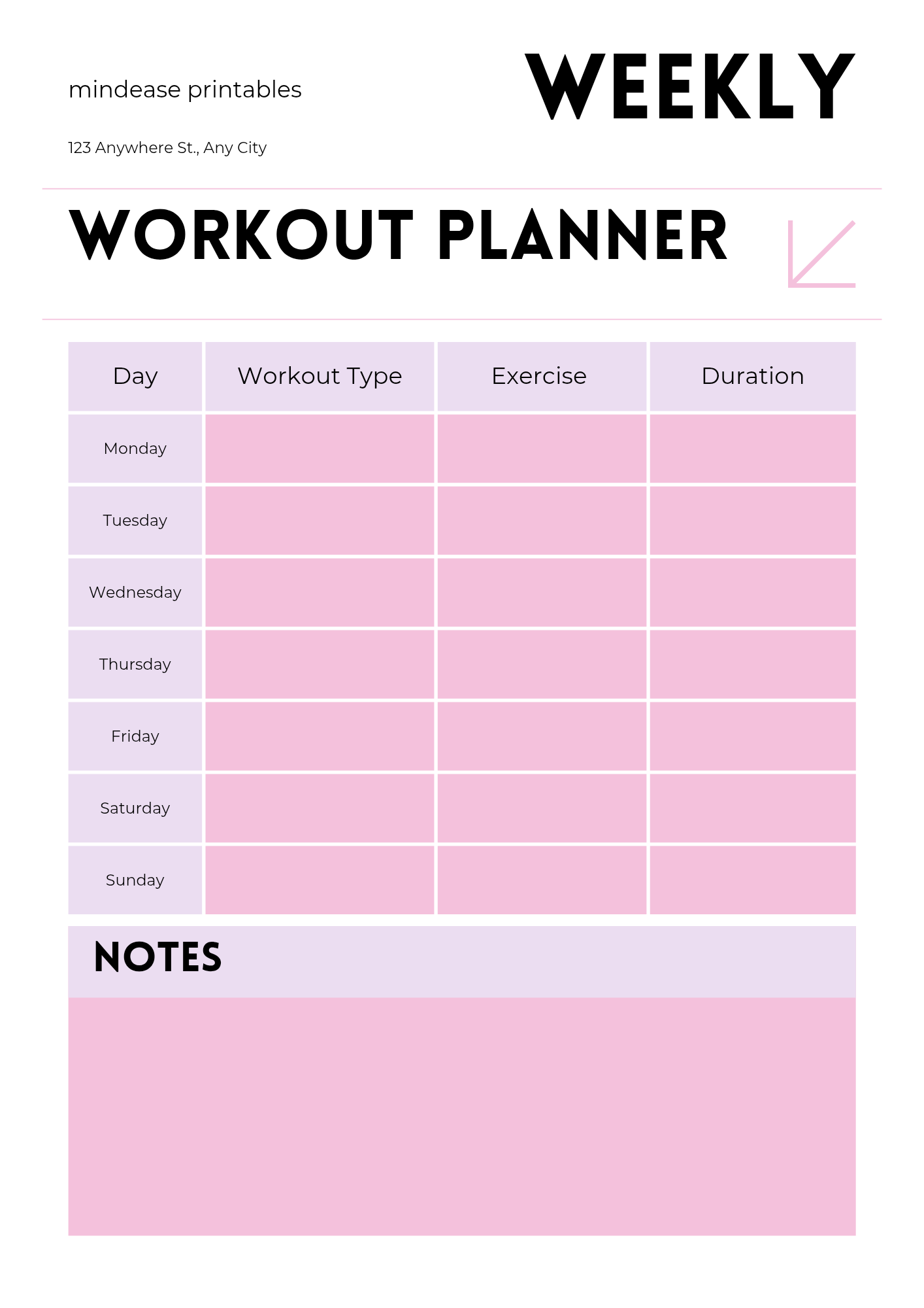 Weekly workout planner - Payhip