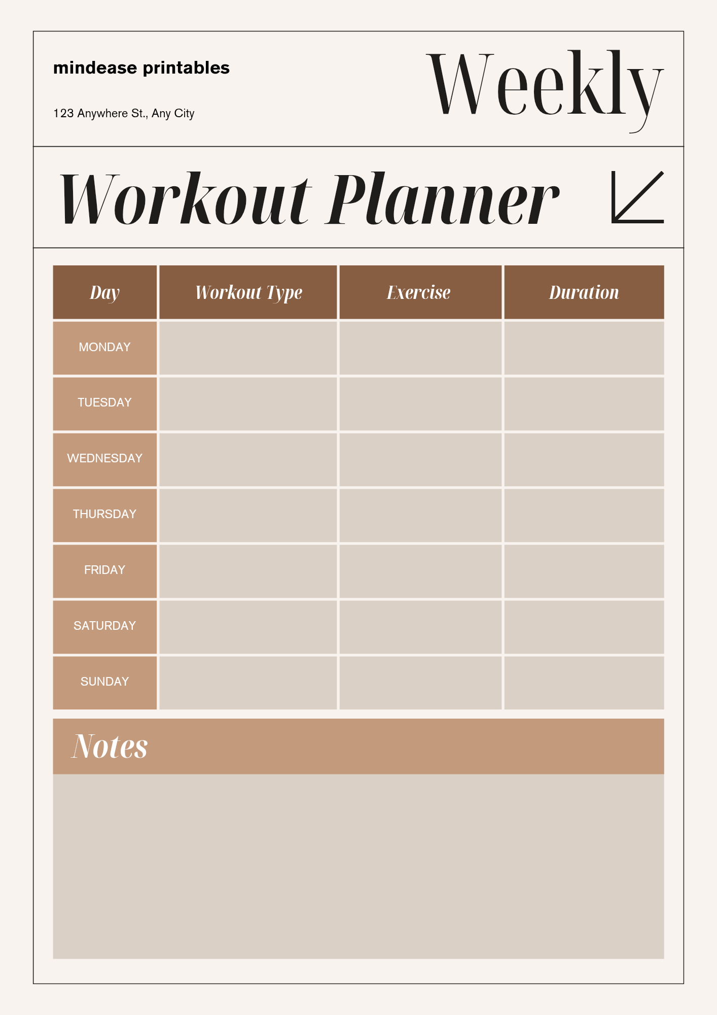 Weekly workout planner - Payhip