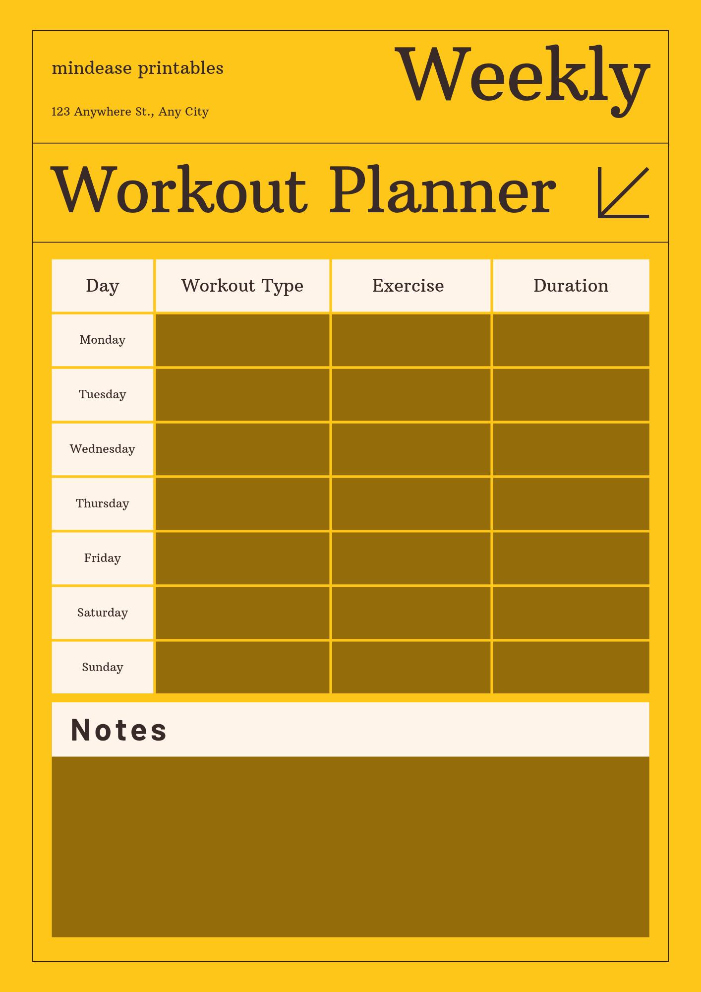 Weekly workout planner - Payhip