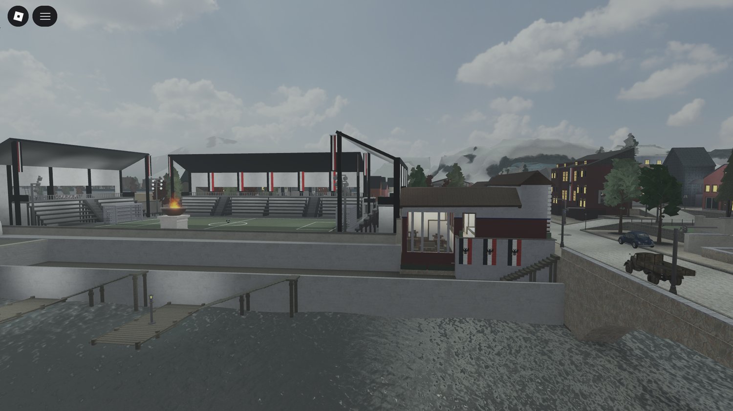 Roblox WWII German city with detailed buildings