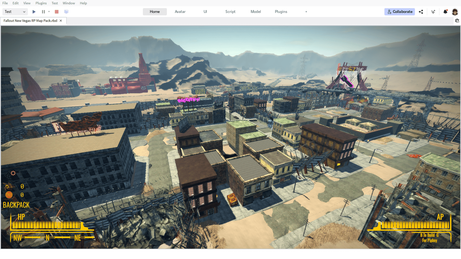 Expansive Mojave Wasteland environment Roblox