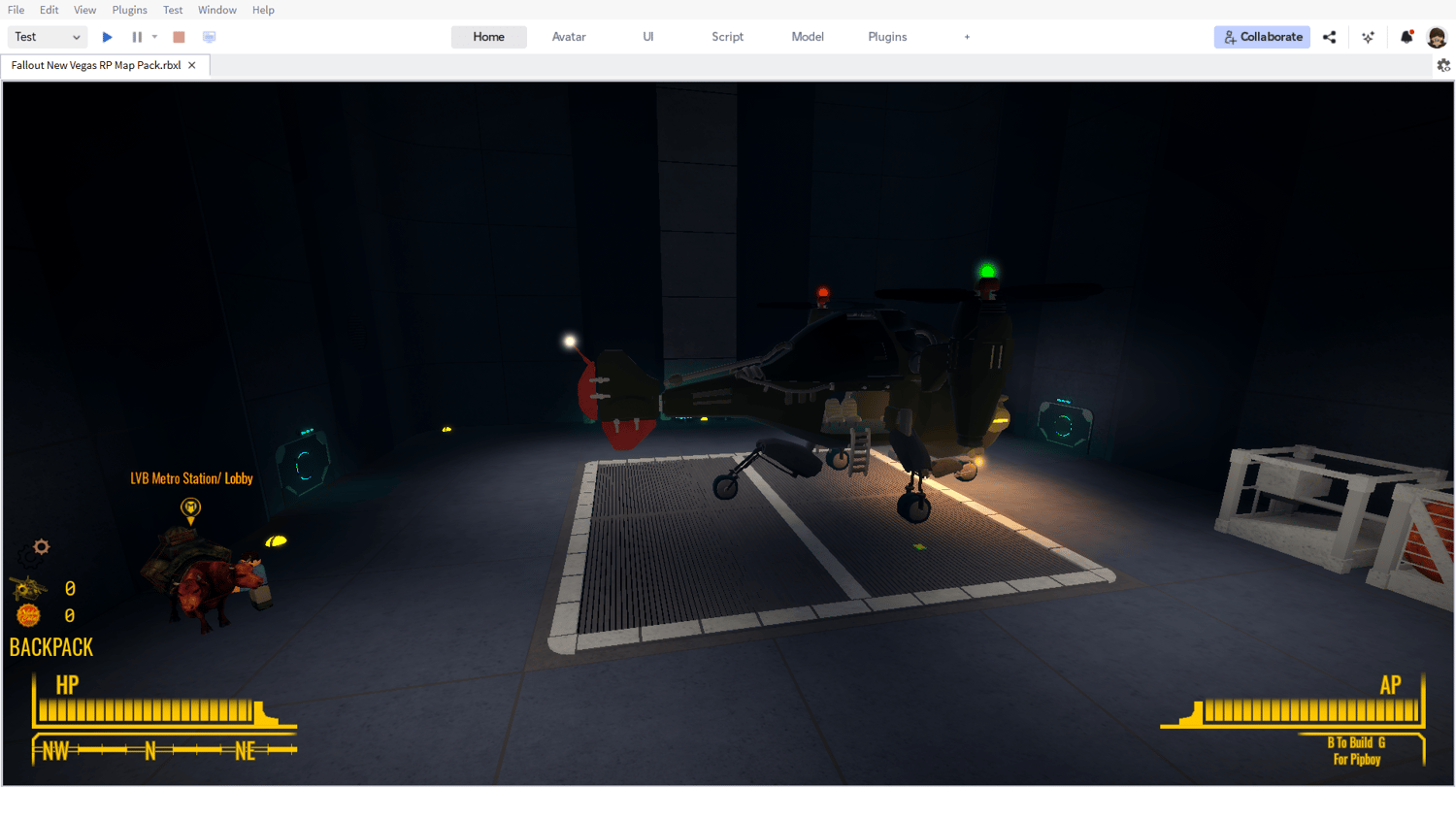 Settlements and ruins in Fallout New Vegas map Roblox