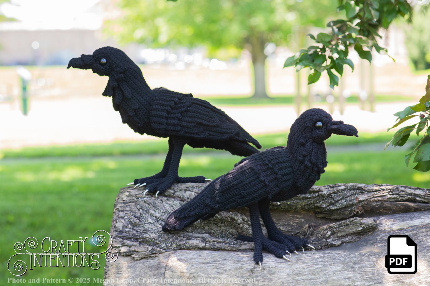 Standing Raven Crochet Pattern by Crafty Intentions Downloadable