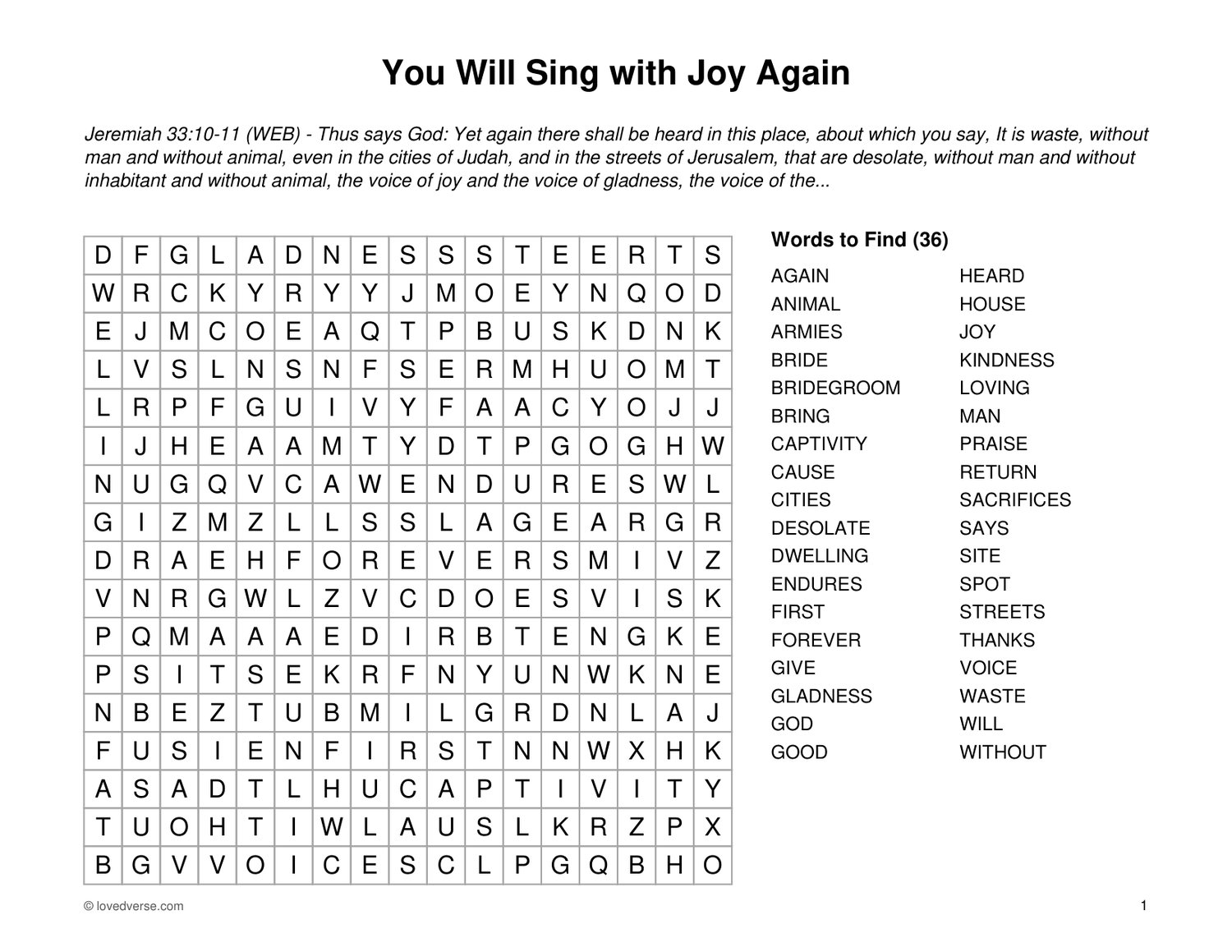Devotional Bible Word Search Pack 10 God’s Restoring Love (20