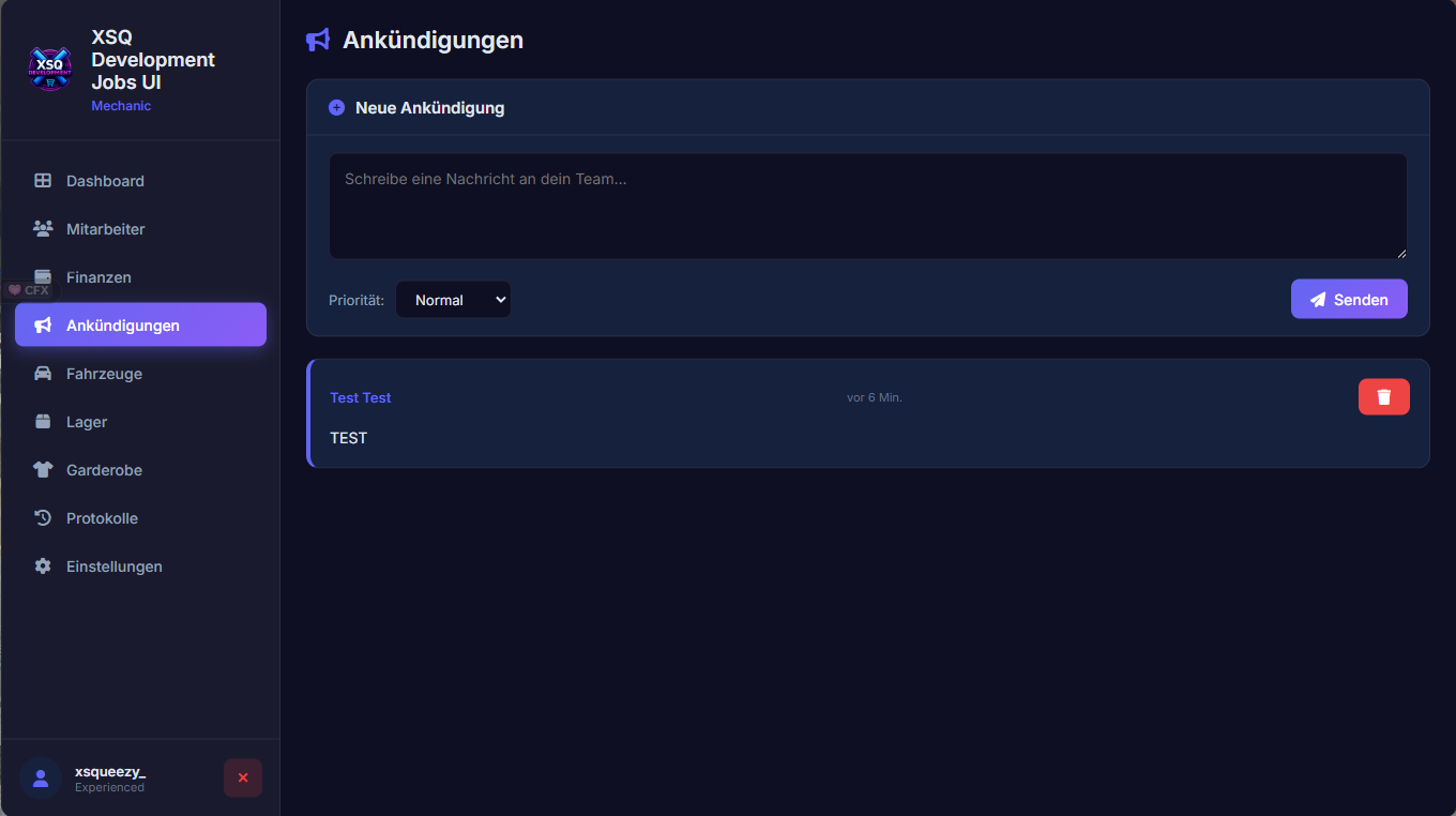 XSQ JOBS UI | FiveM - Payhip